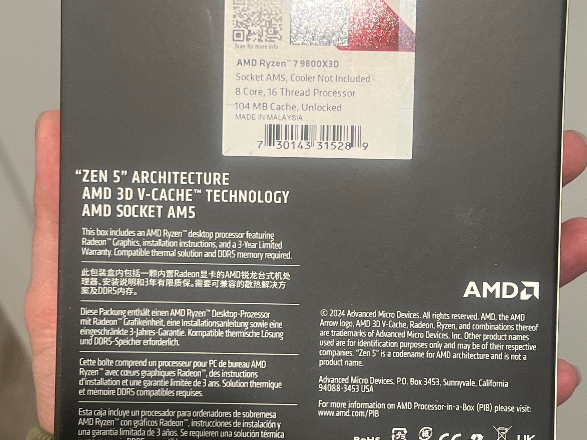 AMD Ryzen 7 9800X3D