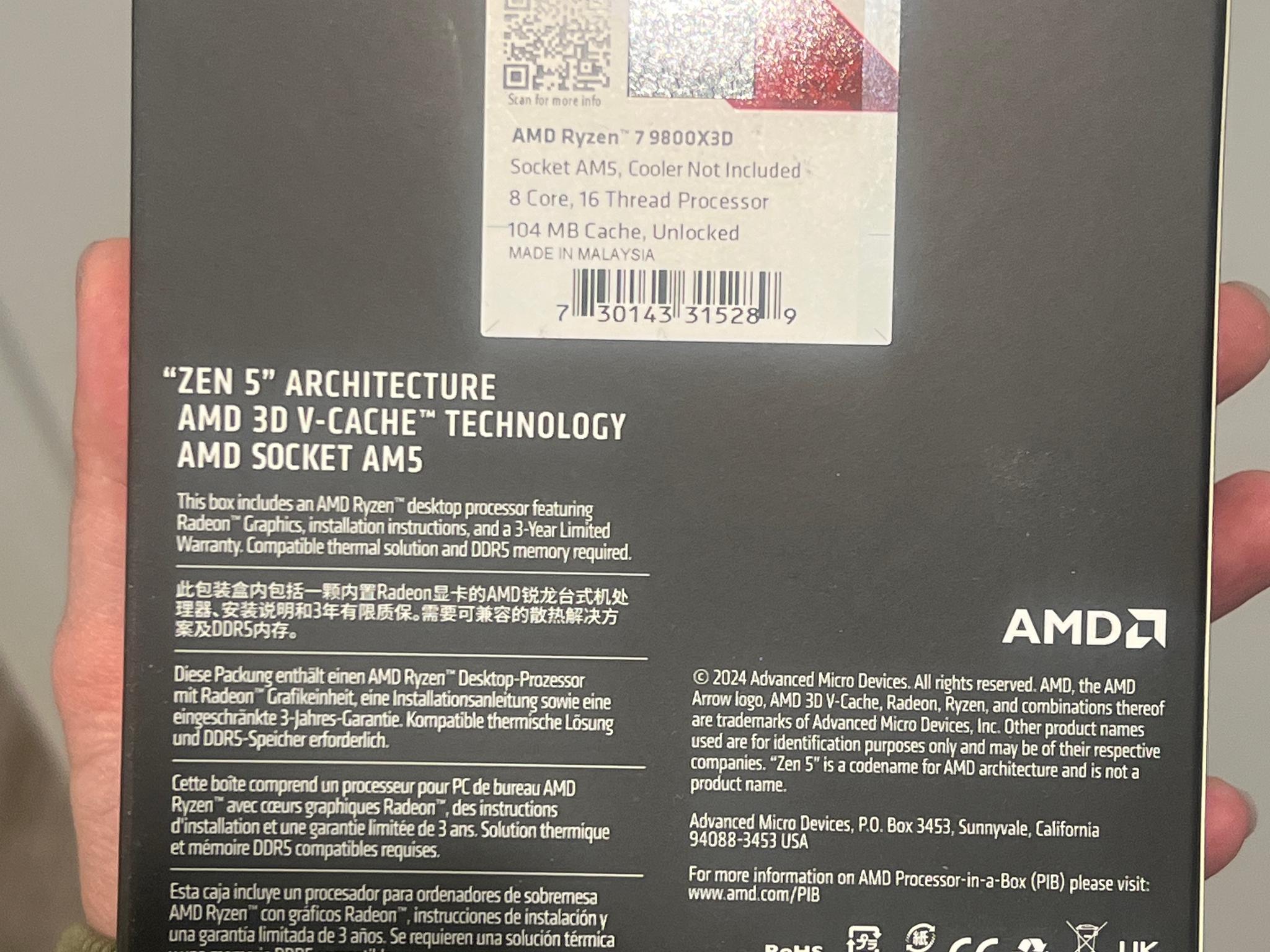 AMD Ryzen 7 9800X3D