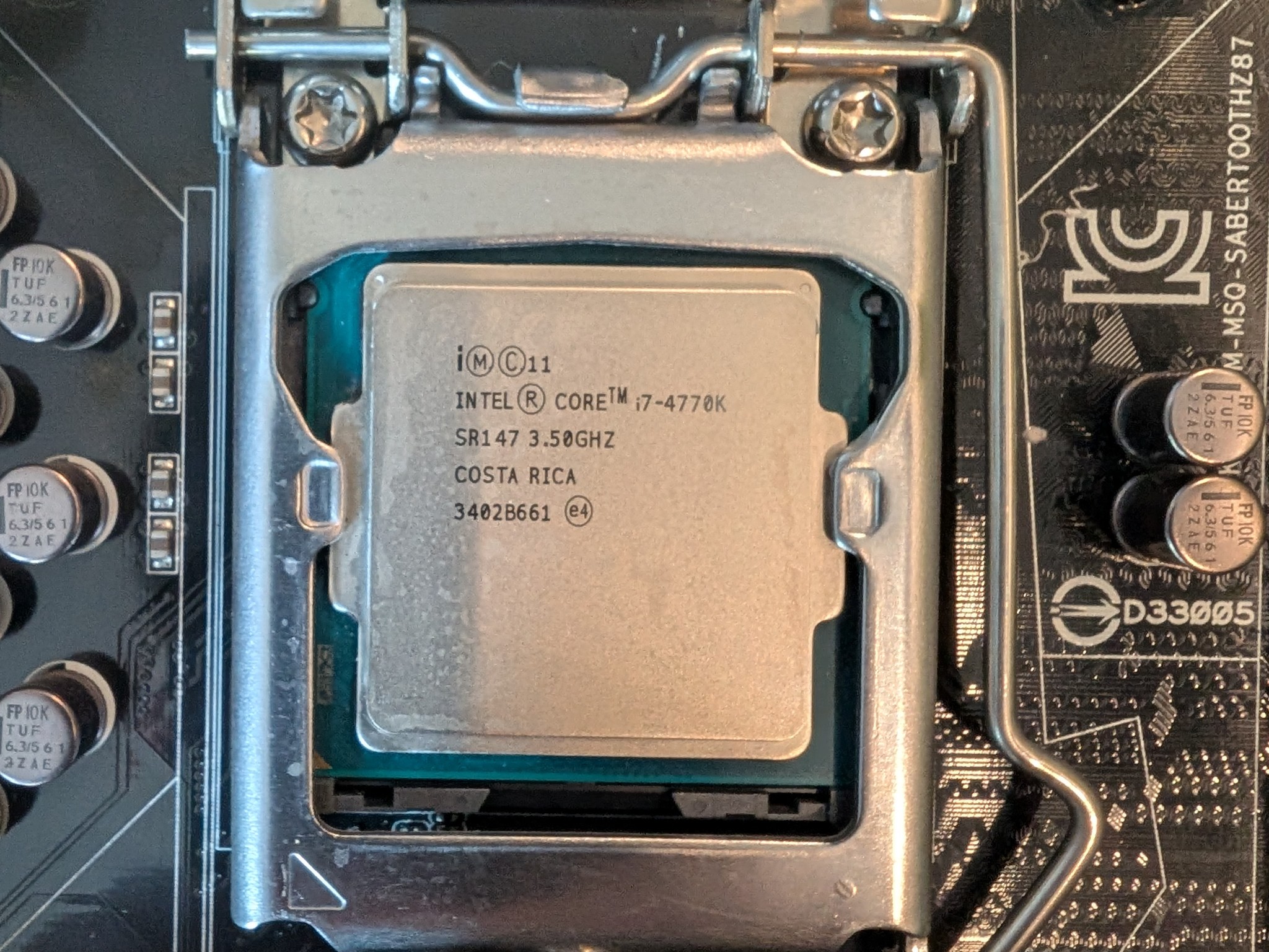 SABERTOOTH Z87 MOTHERBOARD W/ INTEL CORE i7-4770K