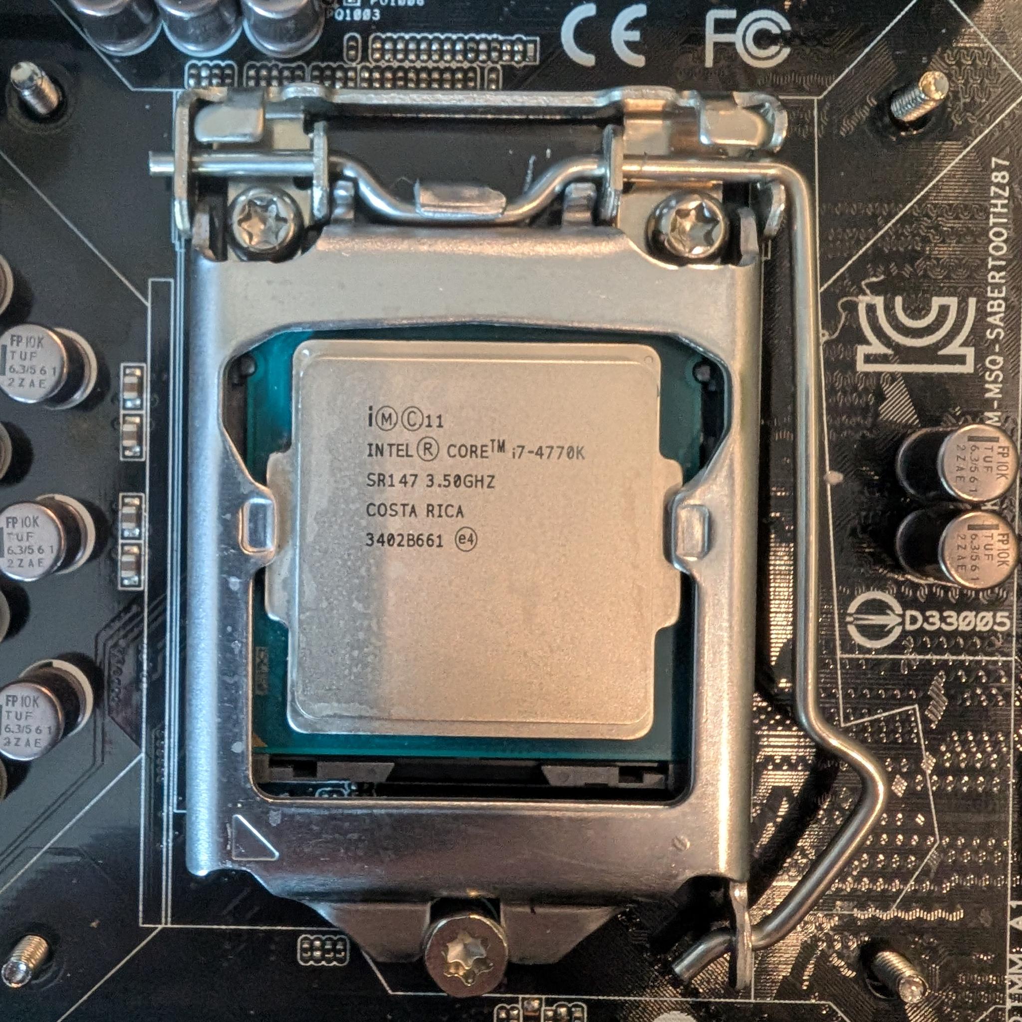 SABERTOOTH Z87 MOTHERBOARD W/ INTEL CORE i7-4770K