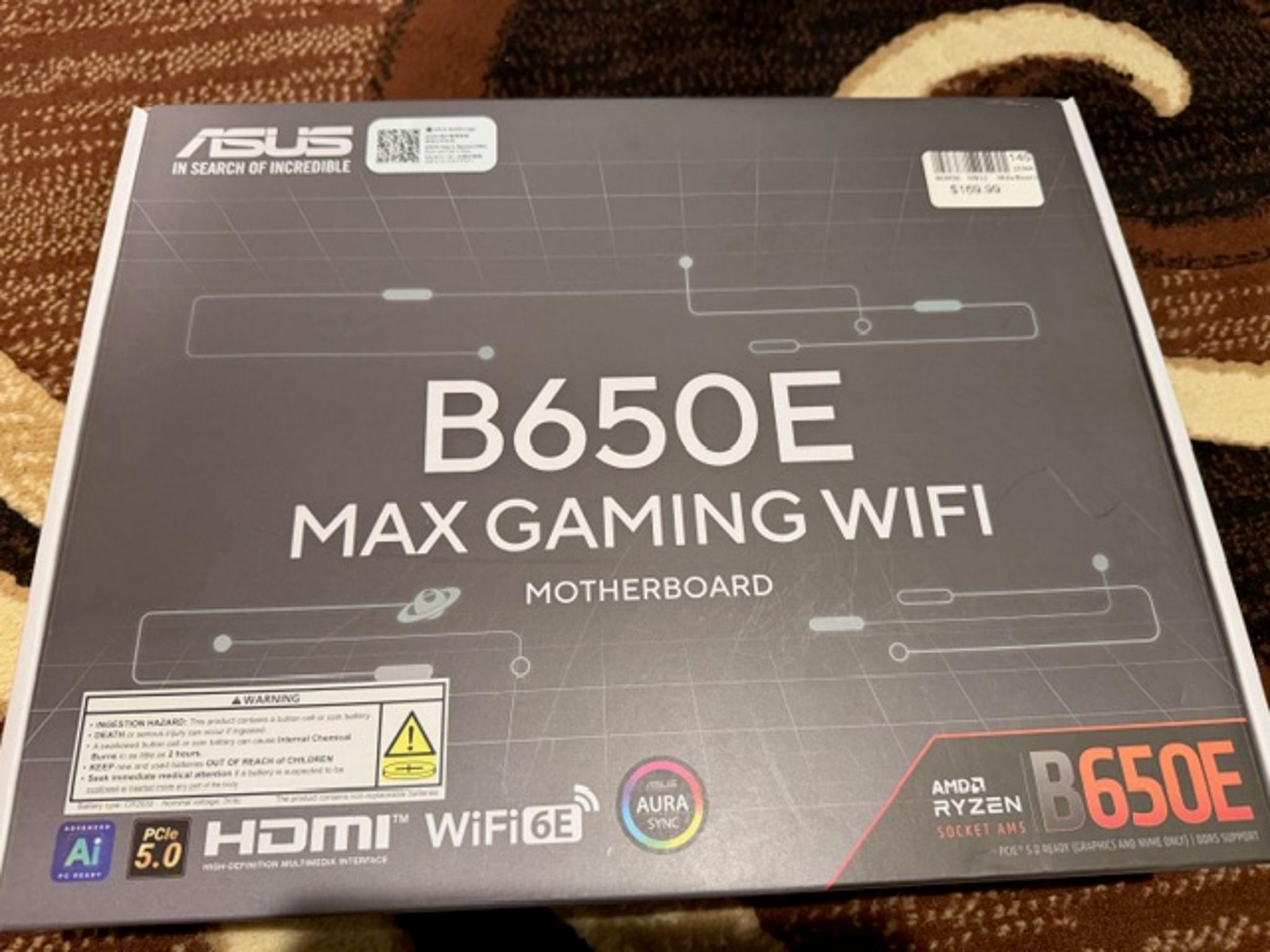 Brand New ASUS B650E MAX GAMING WIFI AMD AM5 ATX Motherboard