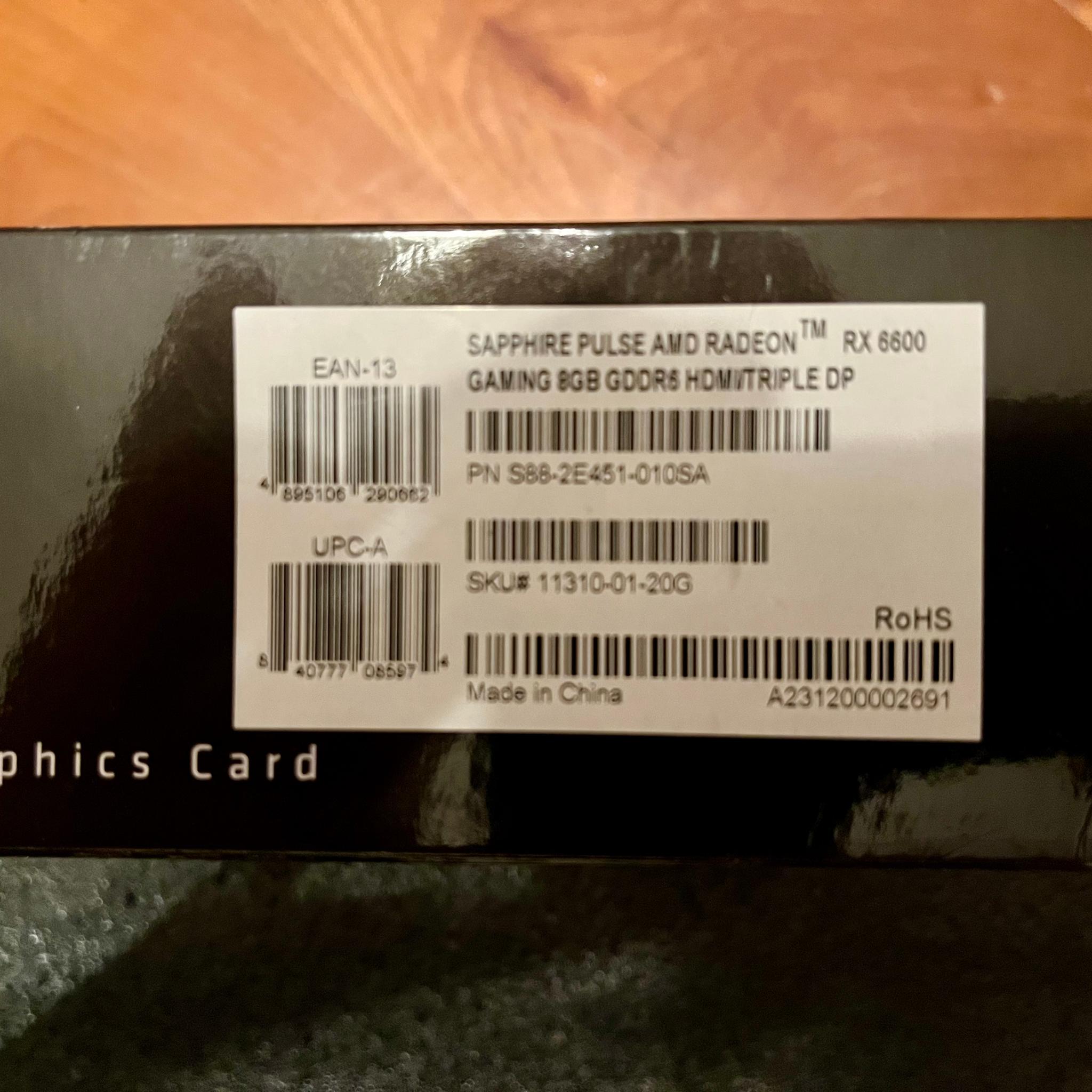 Sapphire PULSE Radeon RX 6600