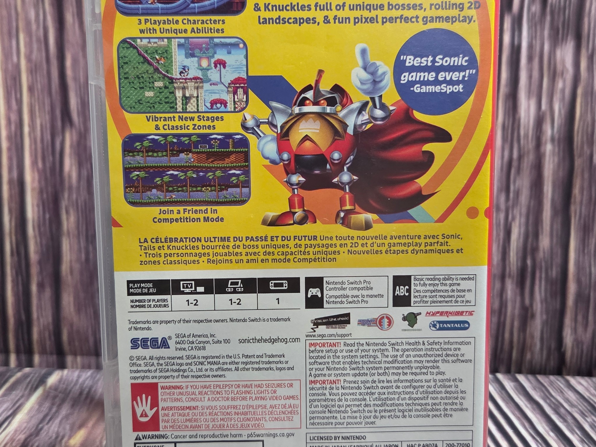 Sonic Mania Nintendo Switch