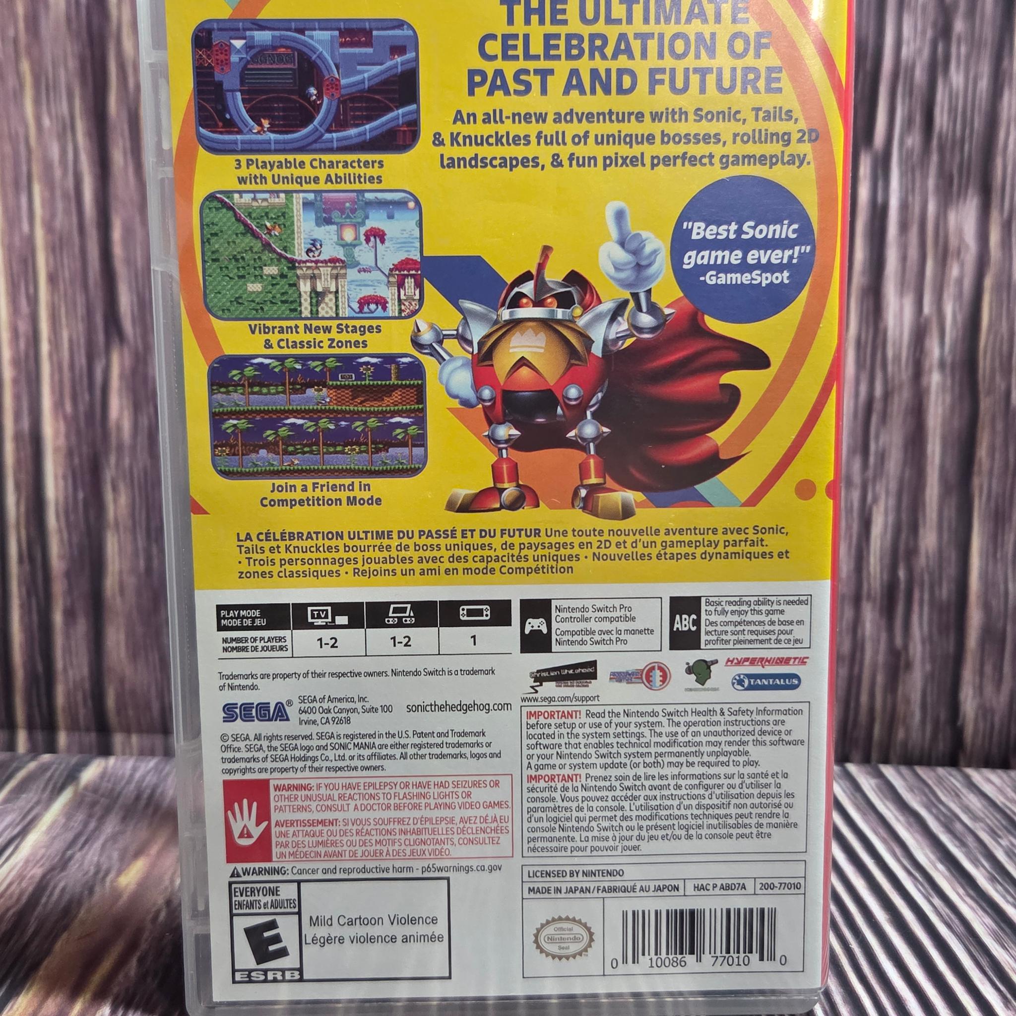 Sonic Mania Nintendo Switch
