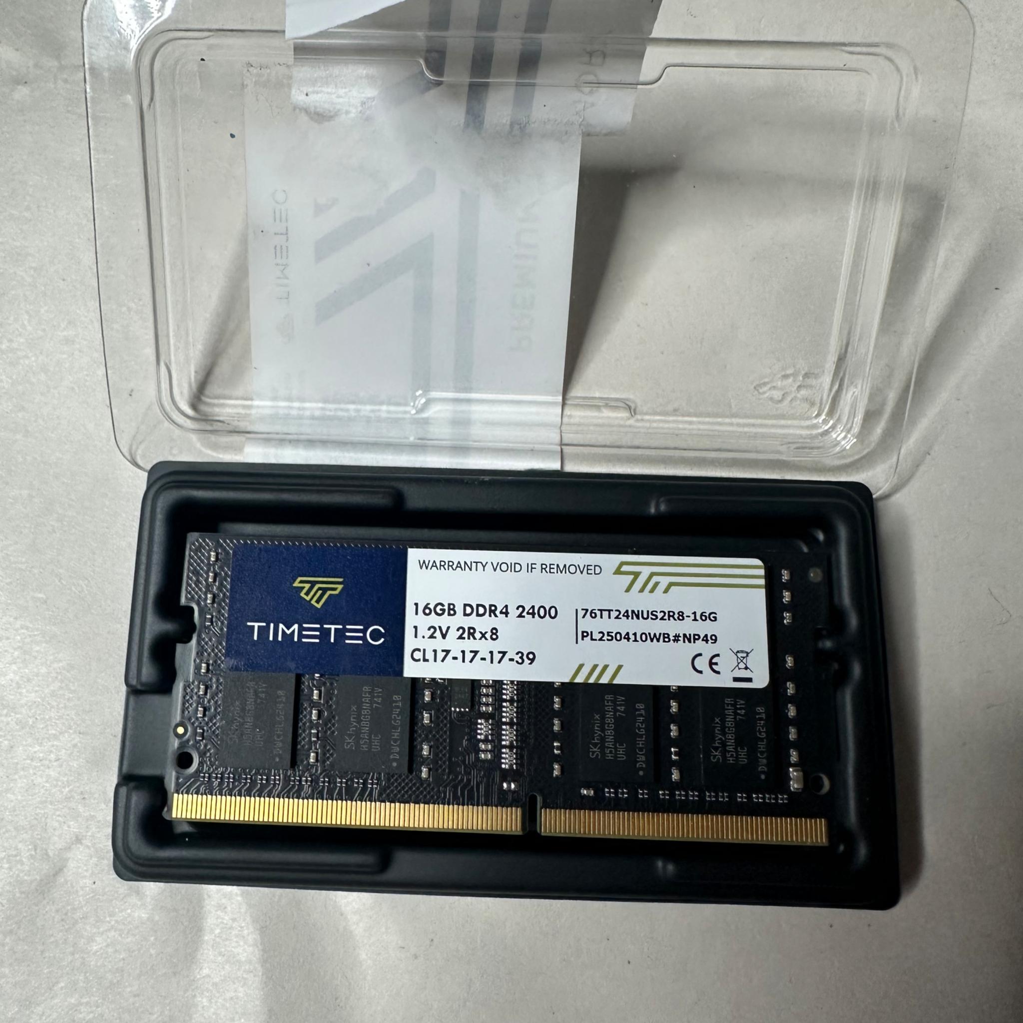 Timetec 16GB DDR4 2400MHz PC4-19200 Non-ECC Unbuffered 1.2V CL17