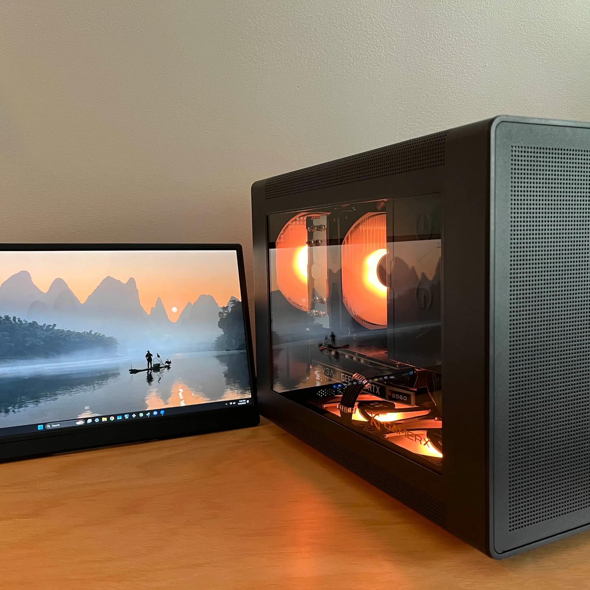 | RTX 2060 | Ryzen 7 3700X | 32GB DDR4 | 1TB Gen 4 NVMe | Windows 11 Pro | Portable Mini mATX PC