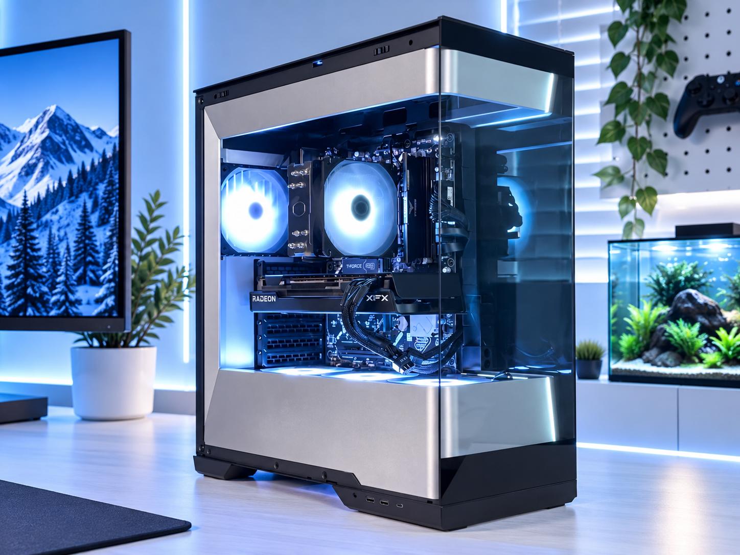 ⚪CHROME Gaming PC | RX 7700 16GB (Non-XT) | Ryzen 7 8700F | 16GB DDR5 | 1TB NVME | WiFi + BT