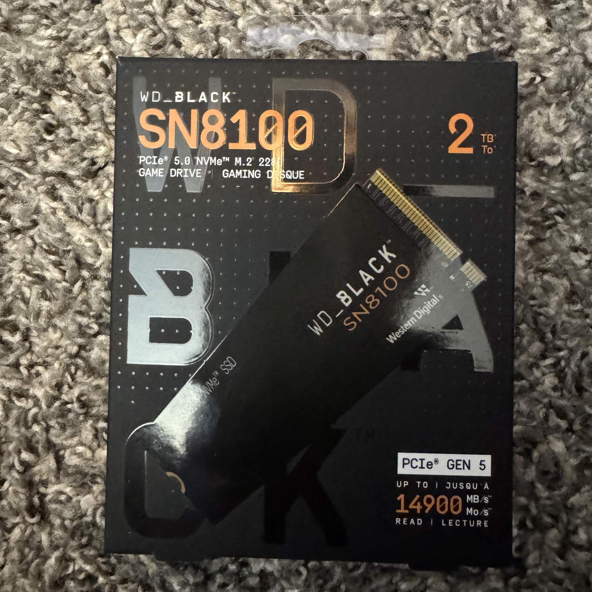 2TB WD_BLACK SN8100 NVMe SSD Gen5