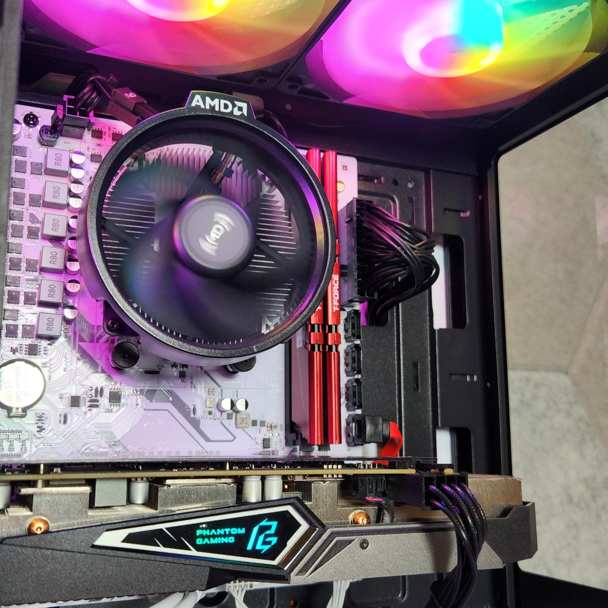 🔴⚫AMD Esports Gaming PC | RX 5500 XT 8GB | Ryzen 5 2600 | 16GB RAM | 512GB SSD | 650W PSU