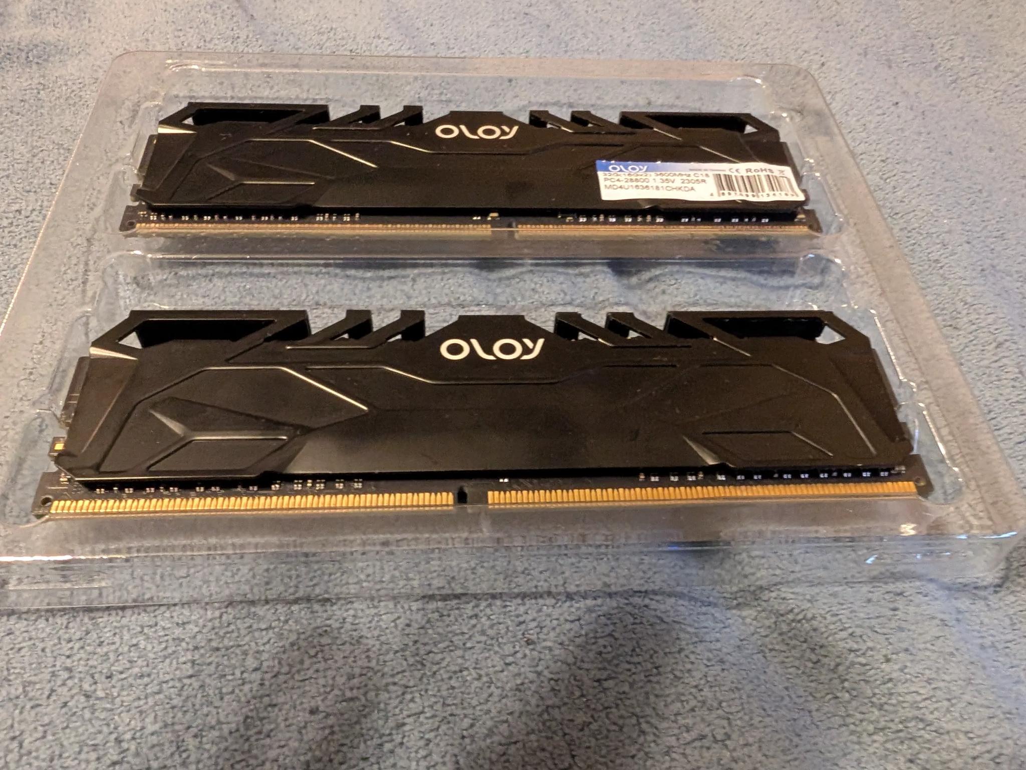 Oloy 32GB Kit 3600MHz C18 (2x16gb sticks)