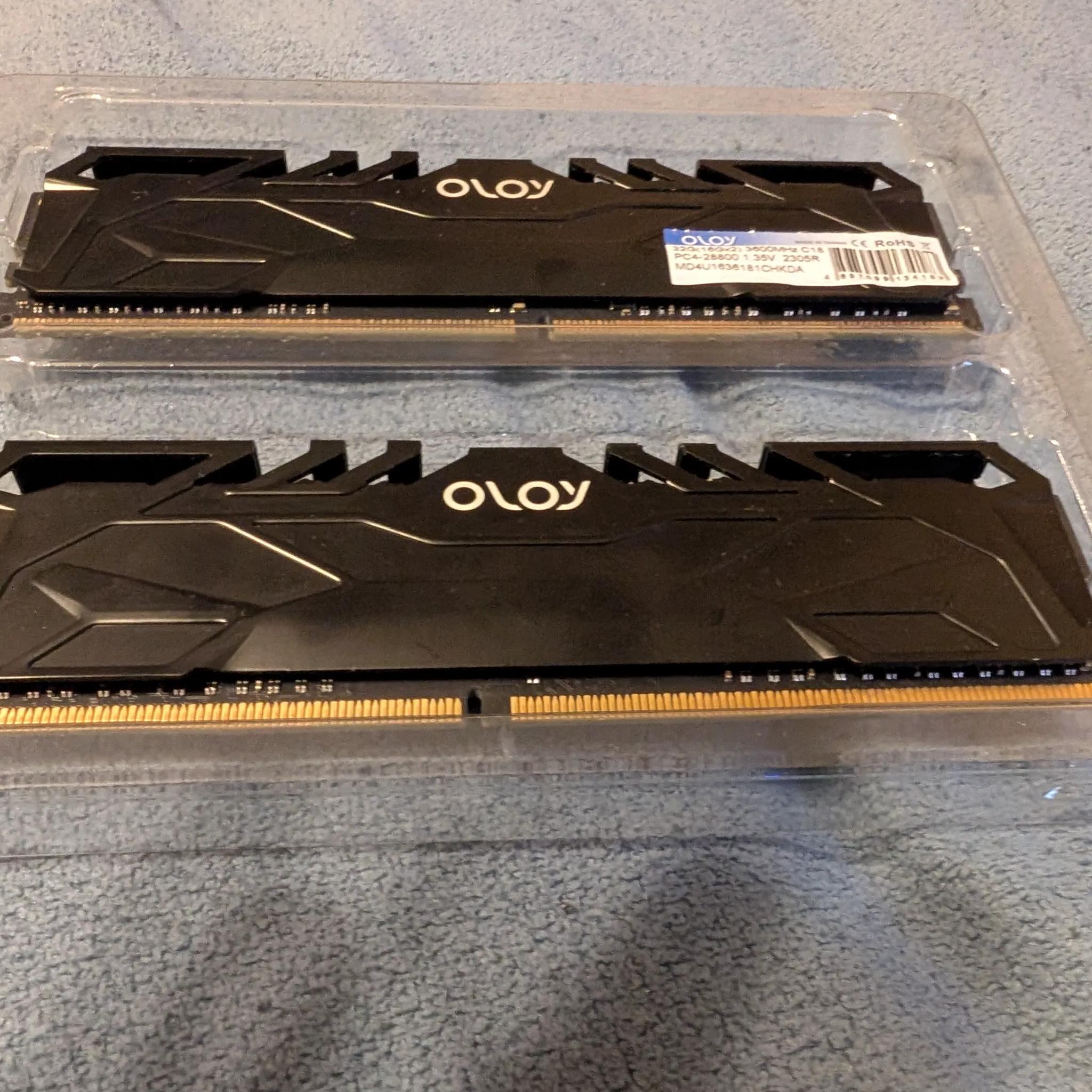 Oloy 32GB Kit 3600MHz C18 (2x16gb sticks)