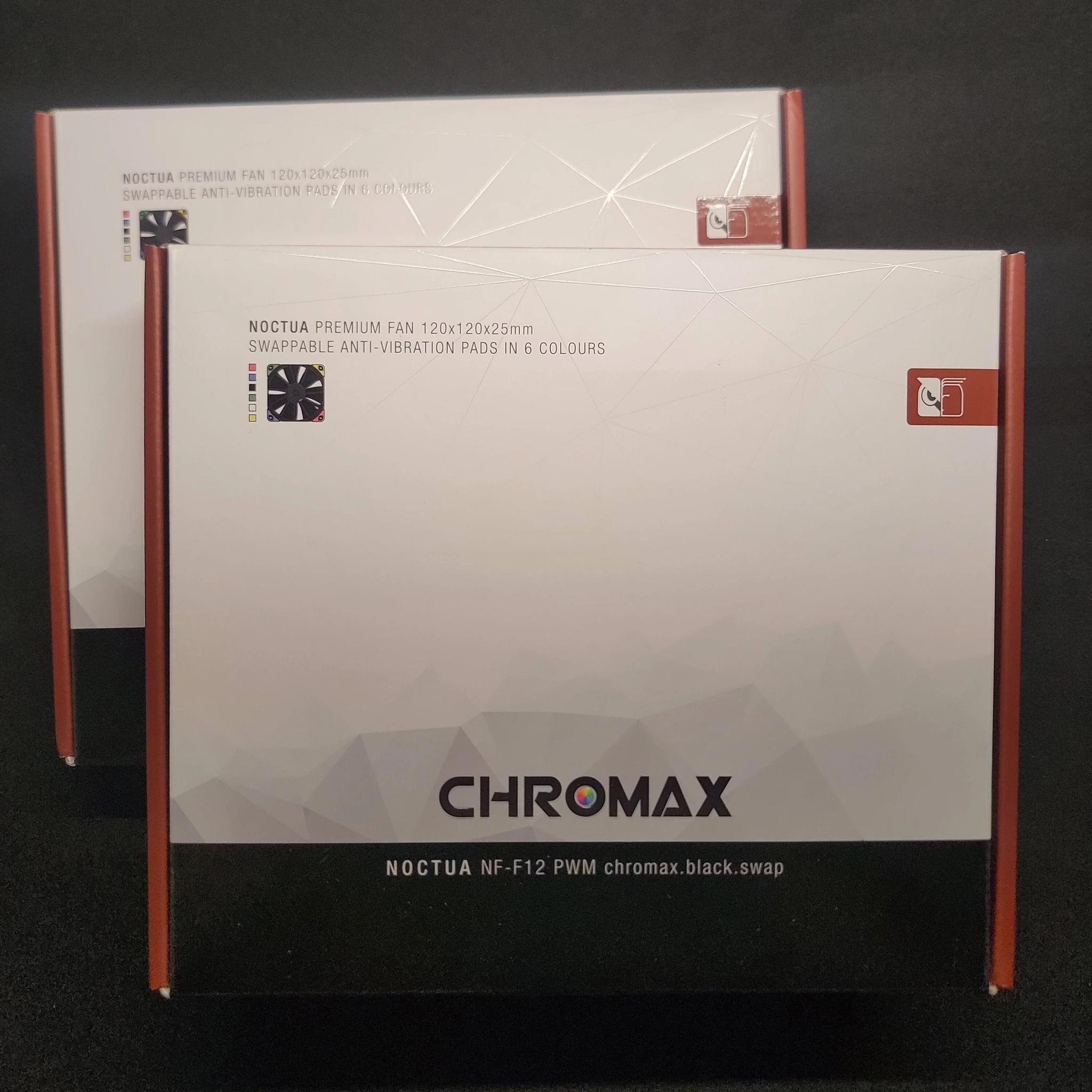 Chromax black Noctua fans x2