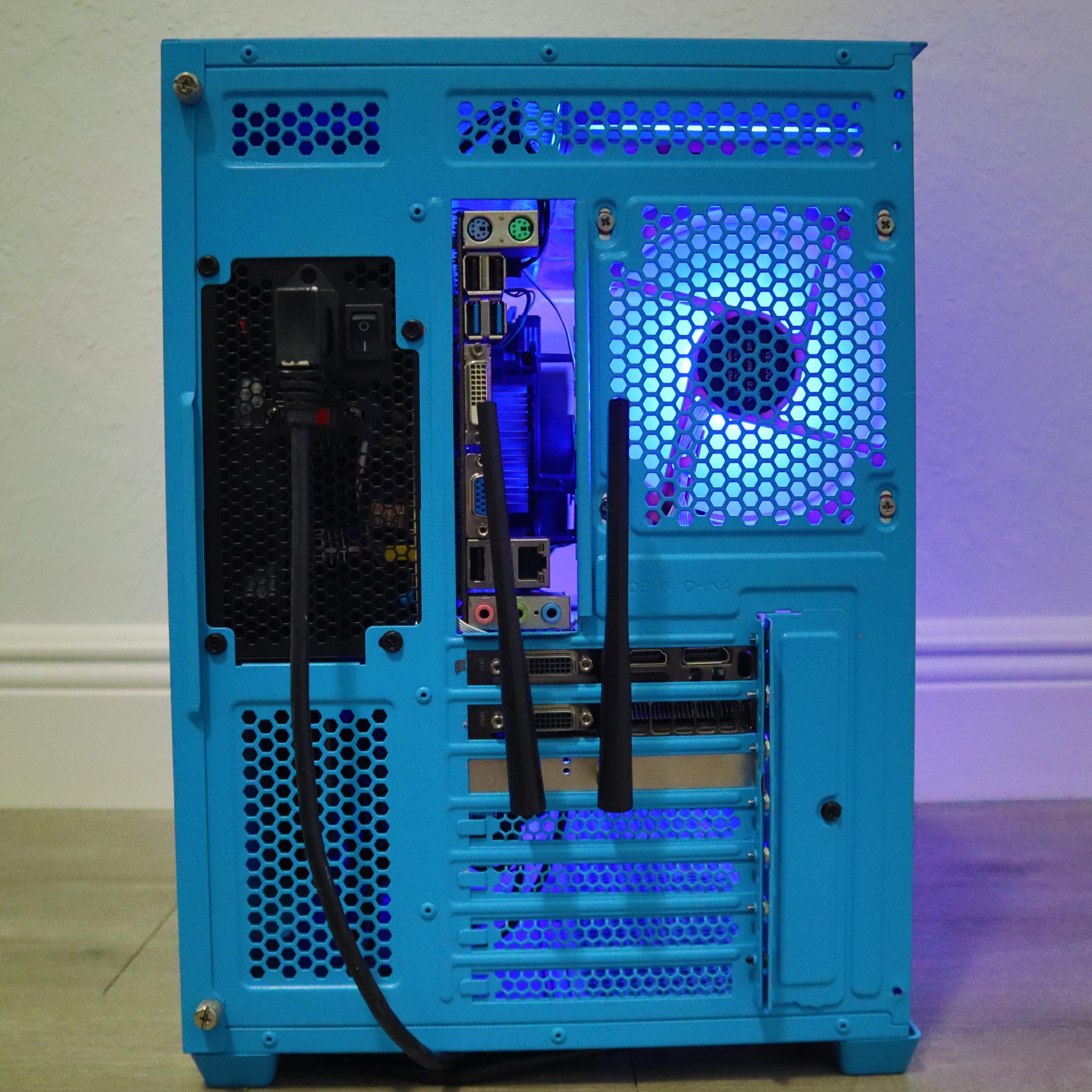 Gaming PC - GTX 970, I7-3770, 32GB DDR3, WIFI, BLUETOOTH, ARGB, BLUE, 128GB SSD, 250GB HDD.