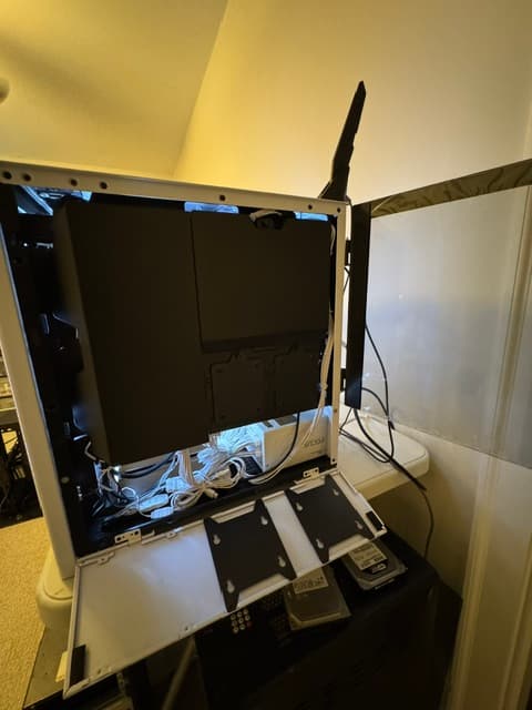 AMD AM4 new build Whiteout RTX 4070 Ti Gaming PC Build (12-Core Ryzen) + 2K and 1080p Monitors
