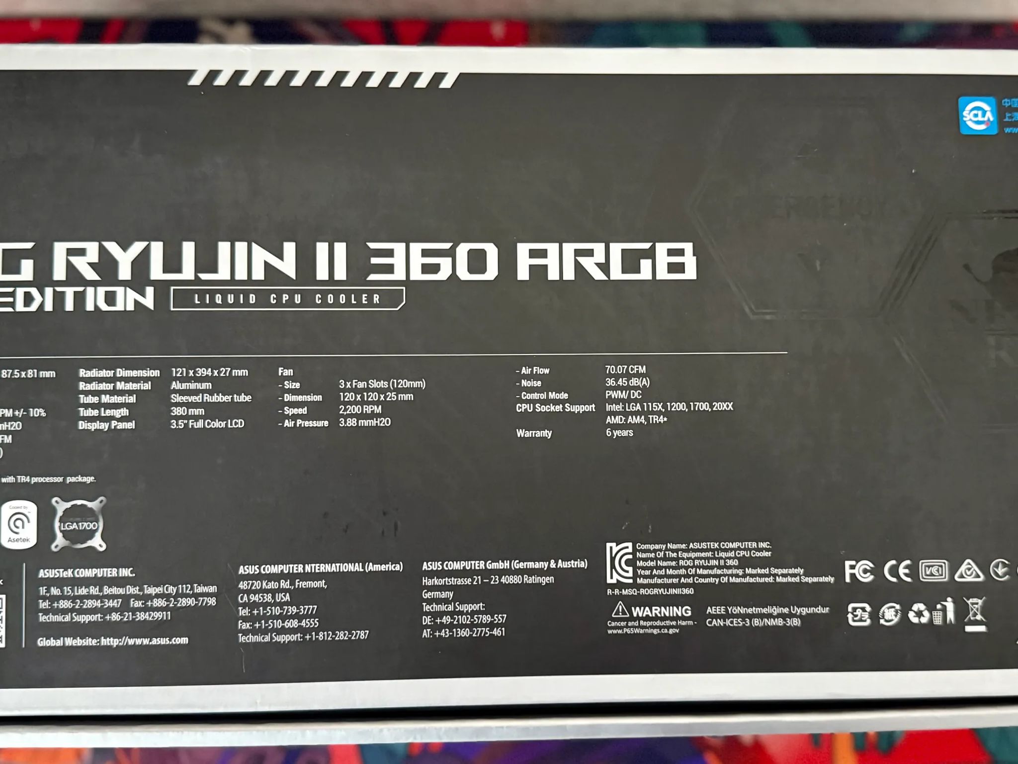 ASUS ROG RYUJIN II 360 ARGB EVA EDITION Water Cooler ARGB