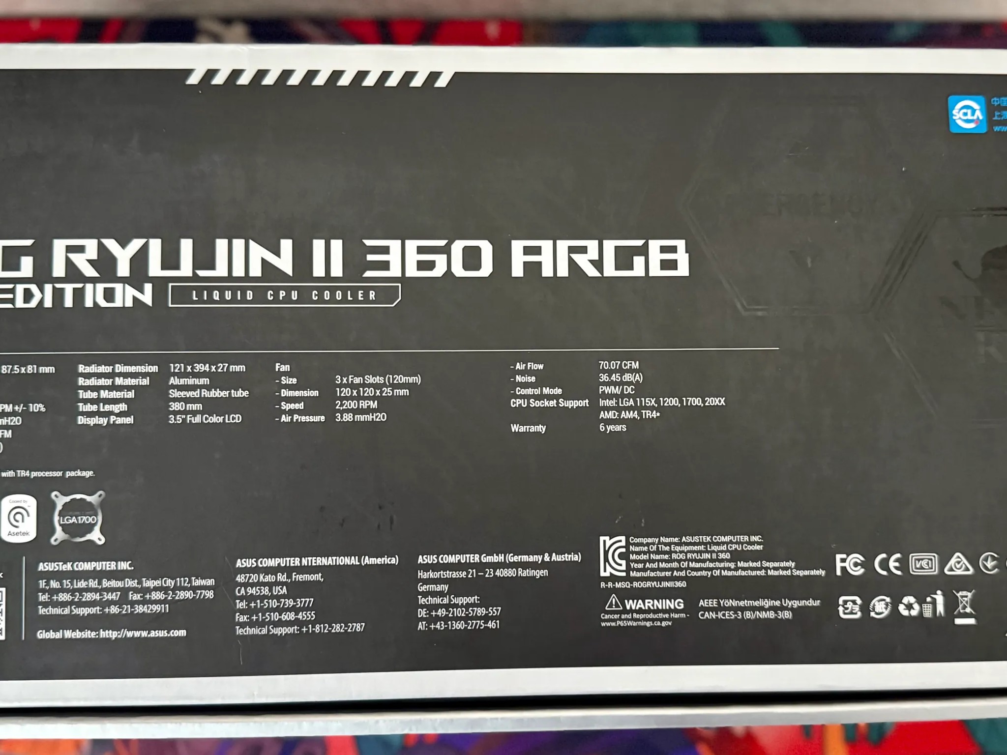 ASUS ROG RYUJIN II 360 ARGB EVA EDITION Water Cooler ARGB