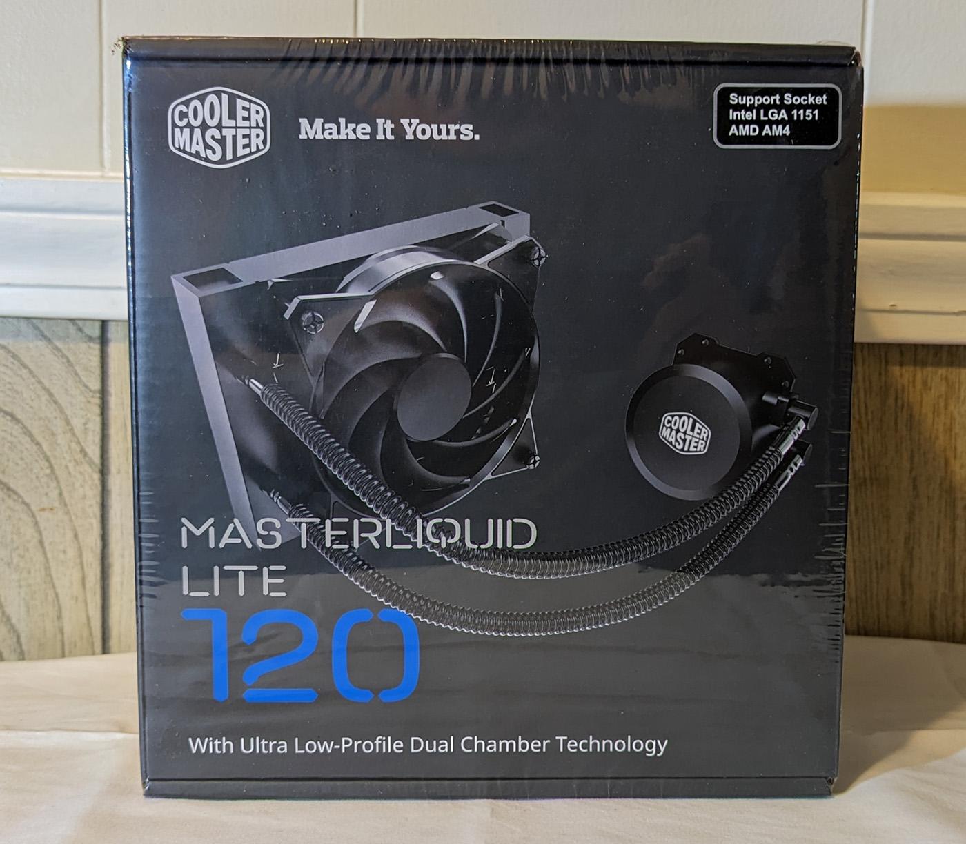 NIB - Cooler Master MasterLiquid Lite 120 AIO CPU cooler + an added CM Sickleflow 120mm PWM ARGB Fan