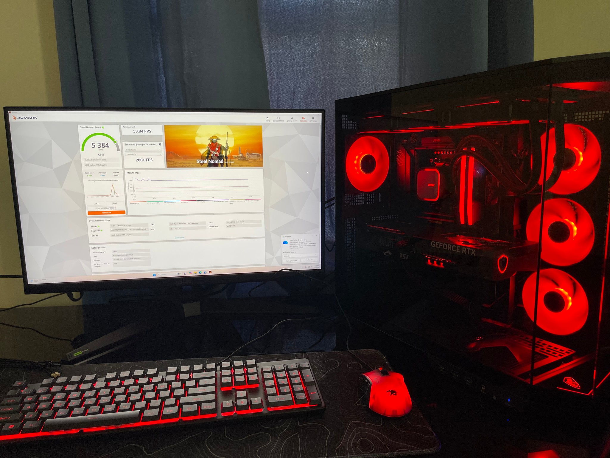 🐉ALL MSI PC / RTX 5070 / Ryzen 7 9700x/ 32gb DDR5/ 1Tb/ liquid cooled