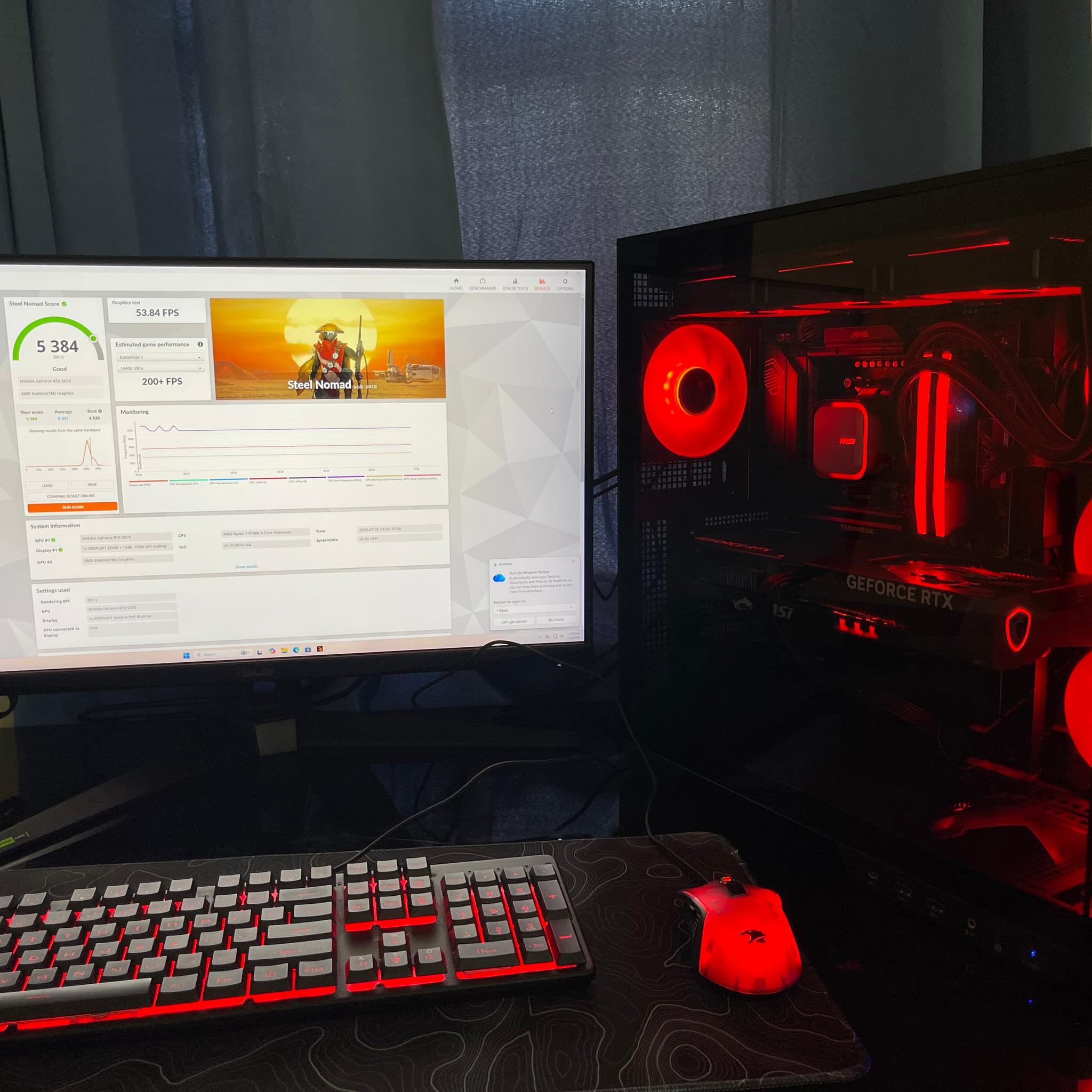 🐉ALL MSI PC / RTX 5070 / Ryzen 7 9700x/ 32gb DDR5/ 1Tb/ liquid cooled