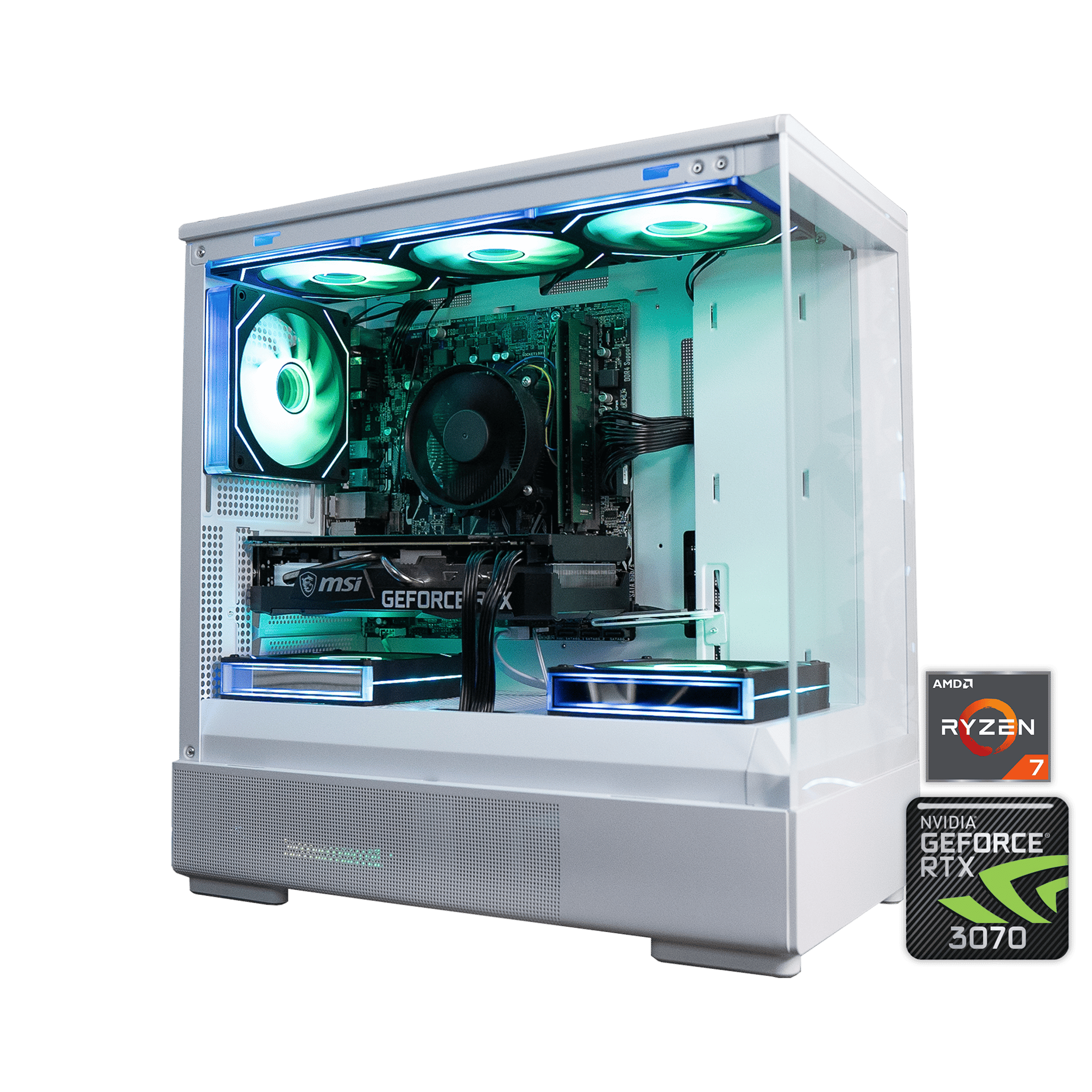 ❄️🌨 | MSI GeForce RTX 3070 8GB | RYZEN 7 5700G | 32GB DDR4 RAM | 1TB NVME + 2TB HD | Arctic Borealis