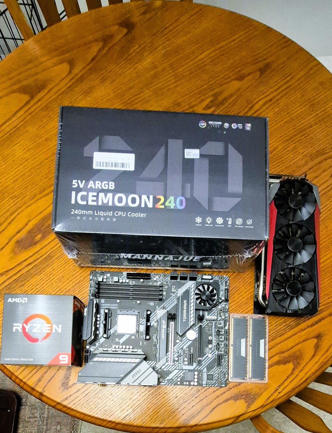 Pre-Owned MSI X570 Tomahawk, Ryzen 9 5950X, New ARGB ICEMOON