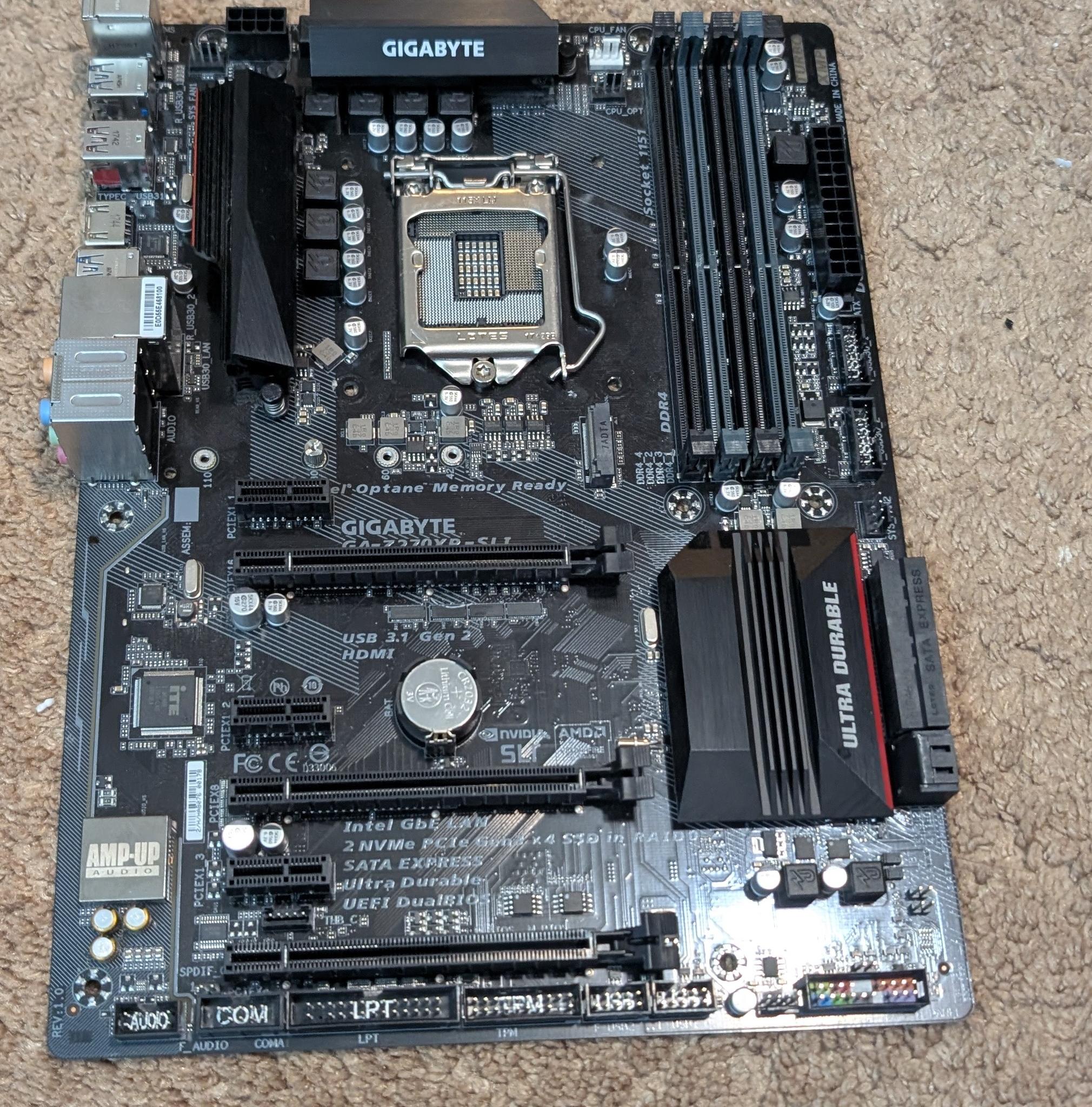 UNTESTED GIGABYTE GA-Z270-HD3 LGA 1151/Socket H4 Intel Motherboard - GAZ270XPSLI