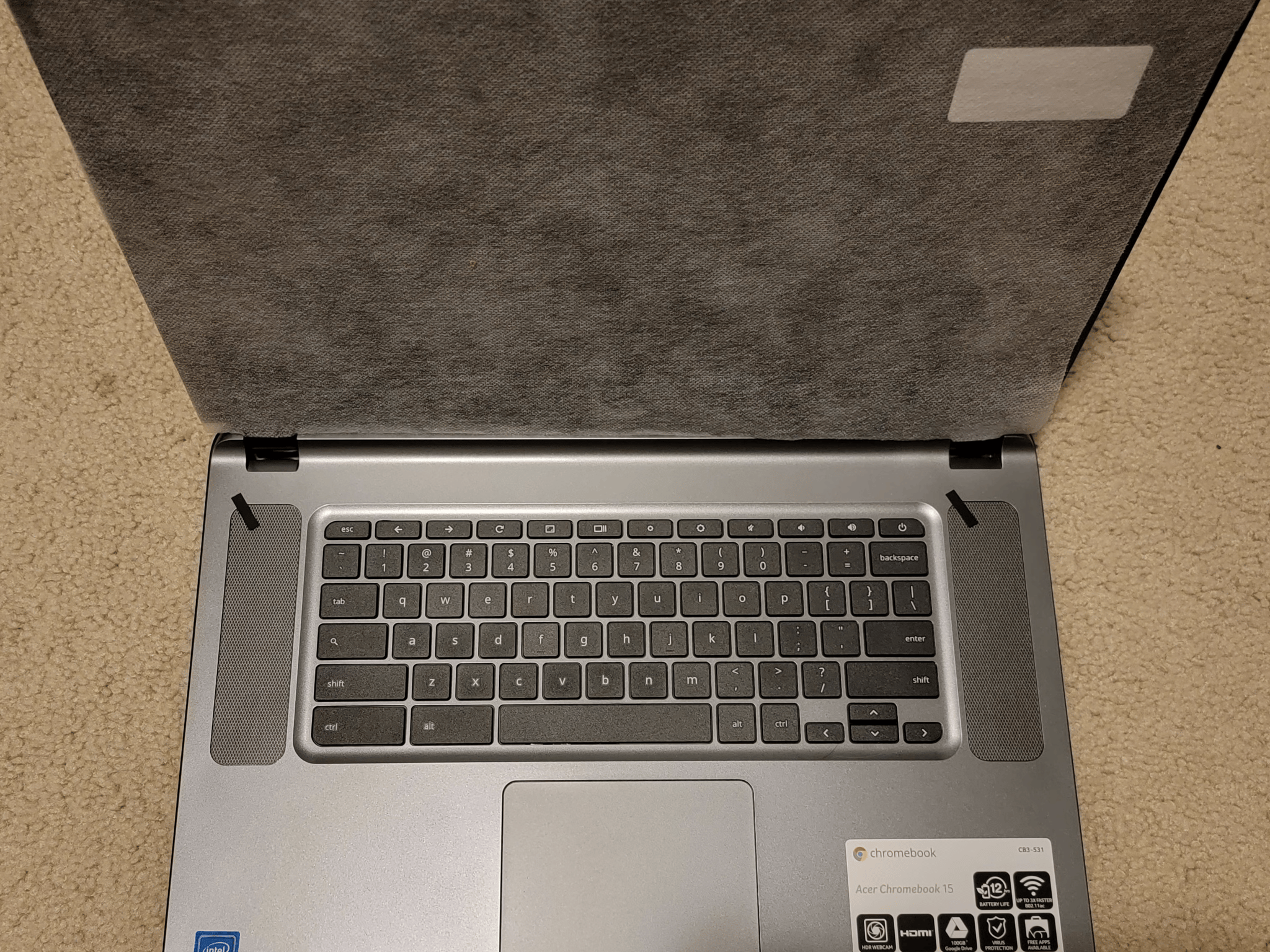 Acer Chromebook 15 CB3-531-C4A5 Granite Gray New In Box