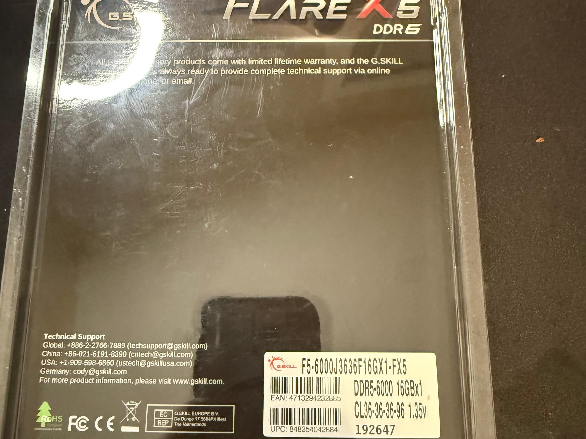 BNIB 16 Gb DDR5 Ram 6000MHz CL36
