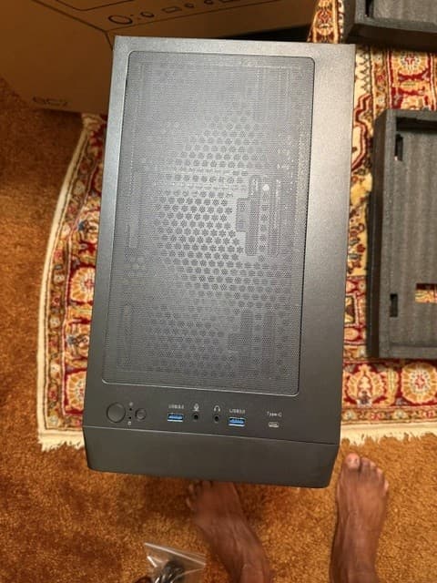 Darkrock ec2 ATX Mid Tower Case Black Tempered Glass