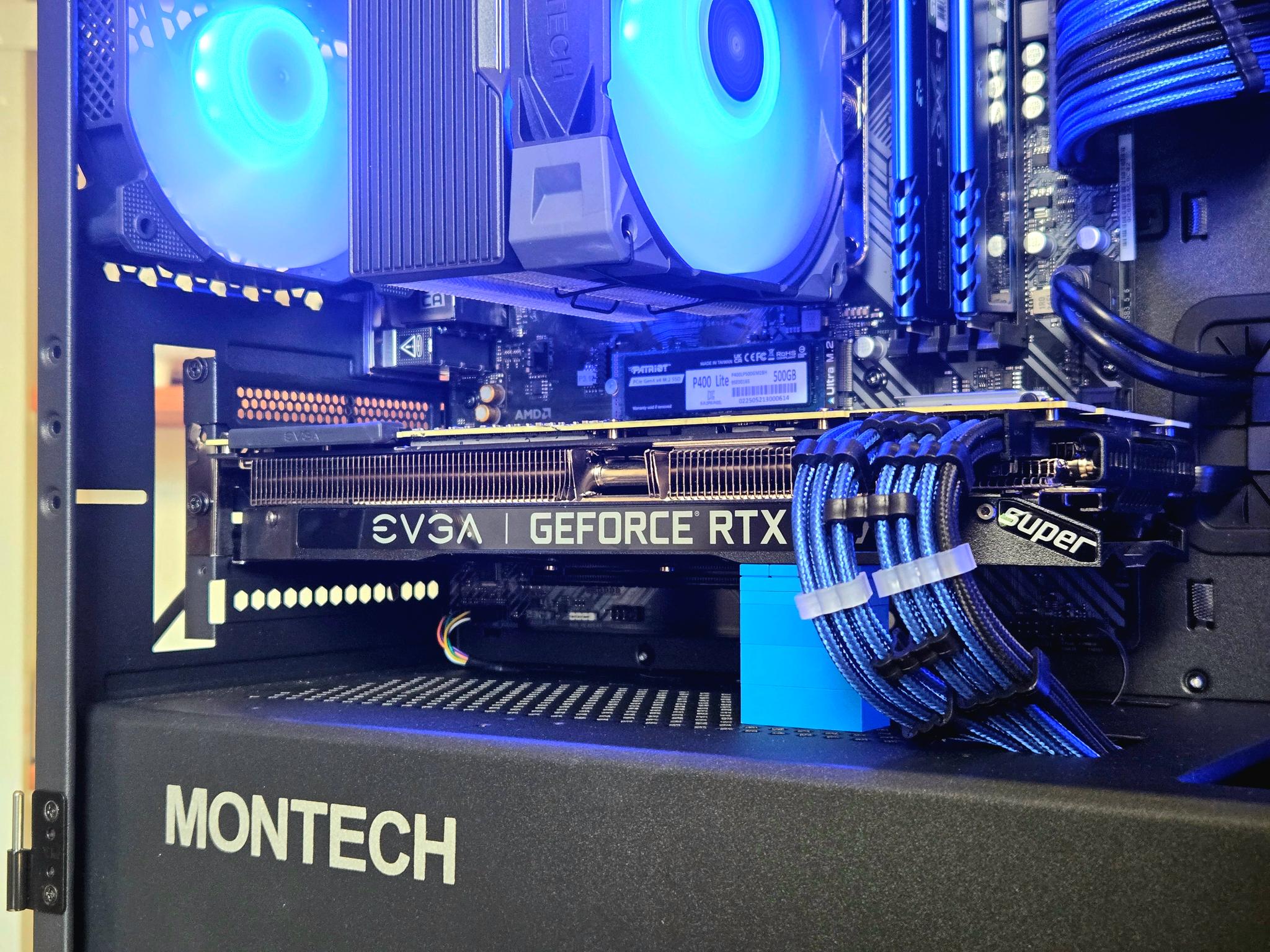 Blue + Black Gaming PC | RTX 2070 Super | Ryzen 5 3600 | 16GB | 1TB | 500W | Wi-Fi + BT | ARGB