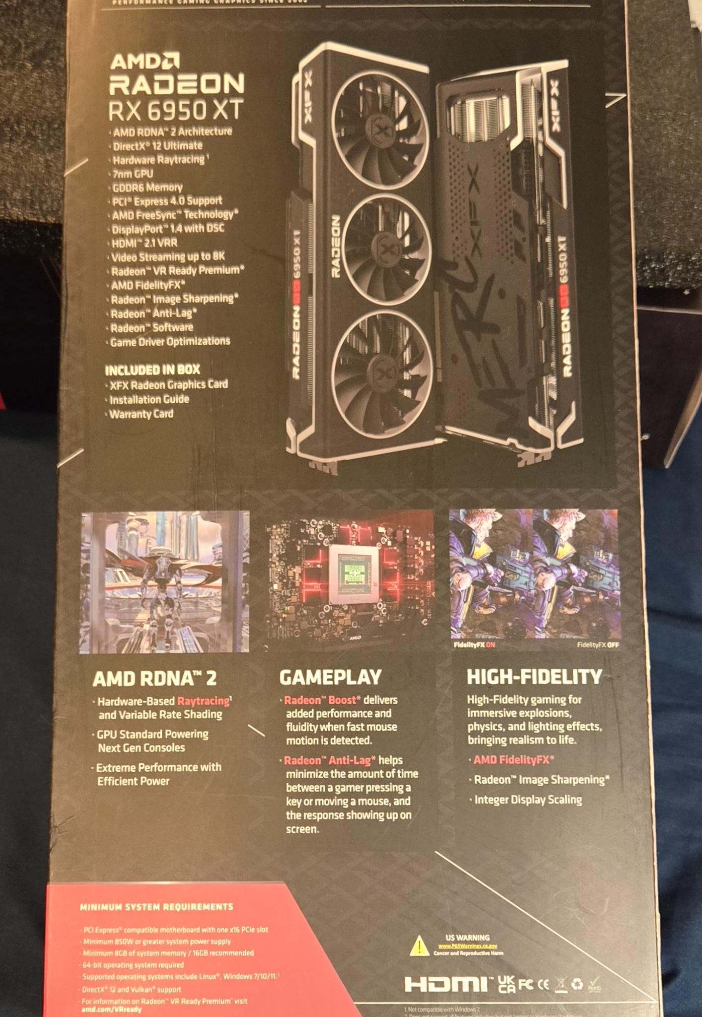 XFX Speedster MERC 319 AMD Radeon RX 6950 XT 16GB GD6 Black Gaming Graphics Card