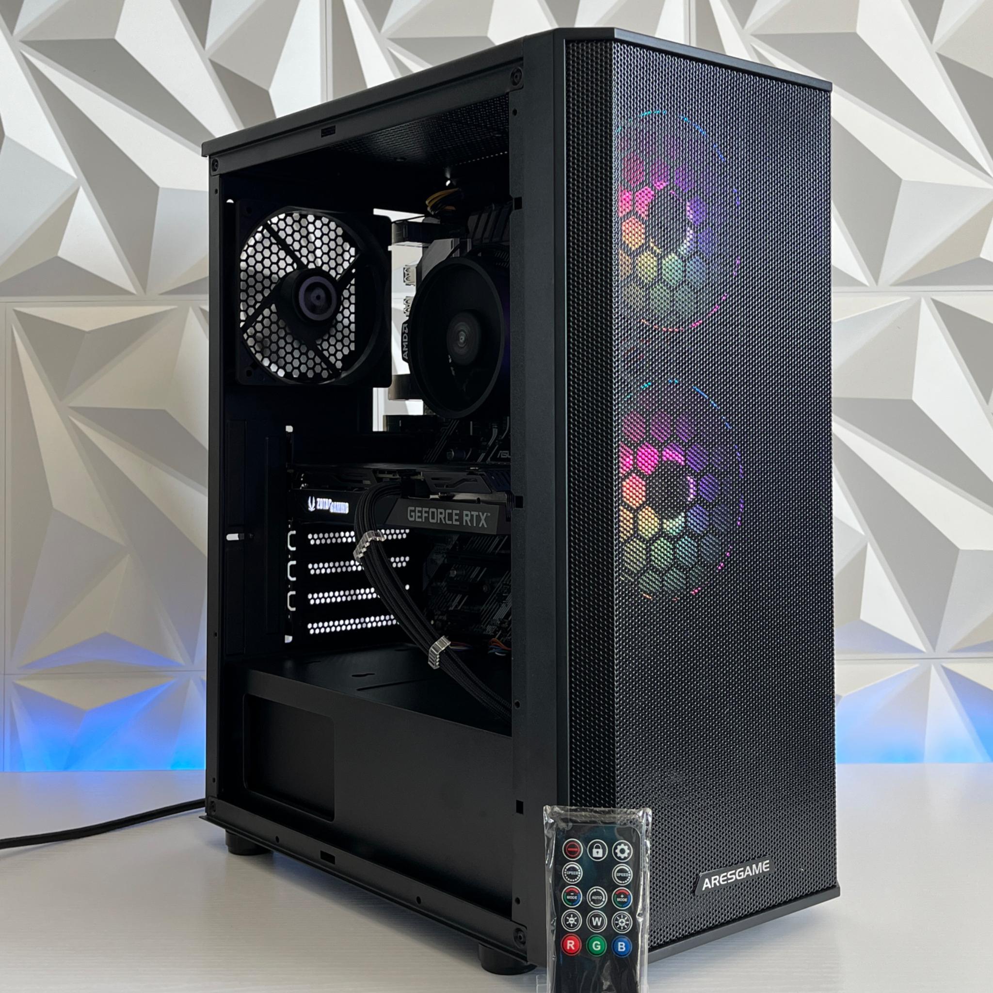 RTX 3060 Ti 8GB, Ryzen 5 3600X, 16GB RAM | Black RGB Gaming Computer/PC