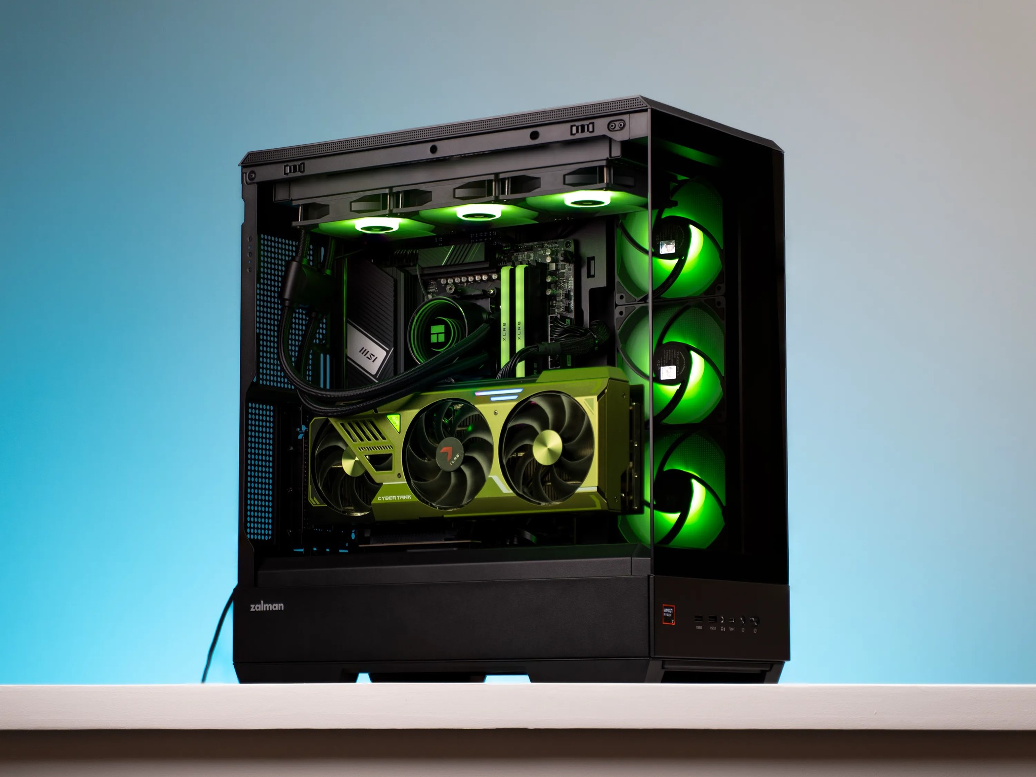 “Hylobius F” RTX 4080 Ryzen 7 7800X3D 2TB 32GB Windows 11 Workstation Gaming PC