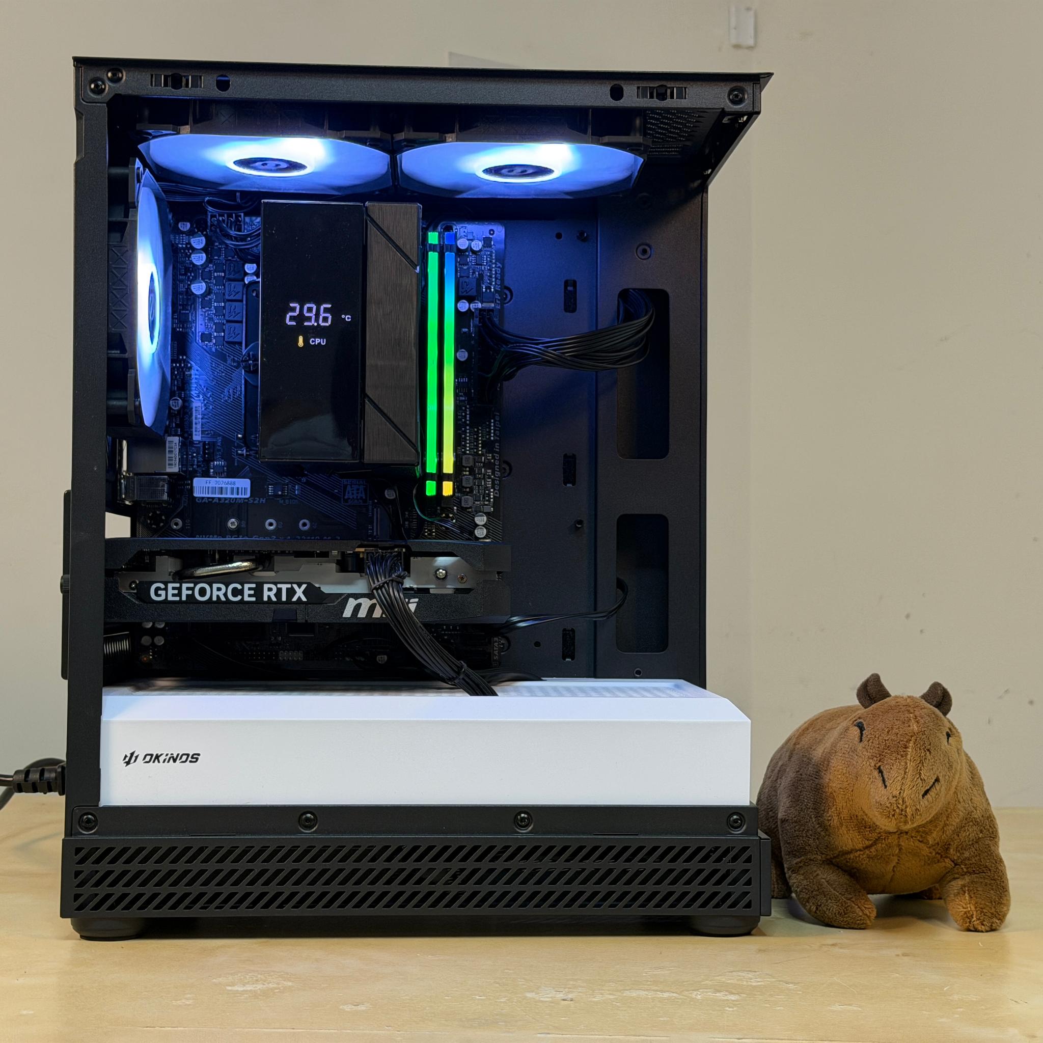 🐼 1080p Gaming PC 🐼 RTX 5050 ( = 4060) | Ryzen 5 5500 | 16gb RGB RAM | 1TB SSD - WiFi, BT