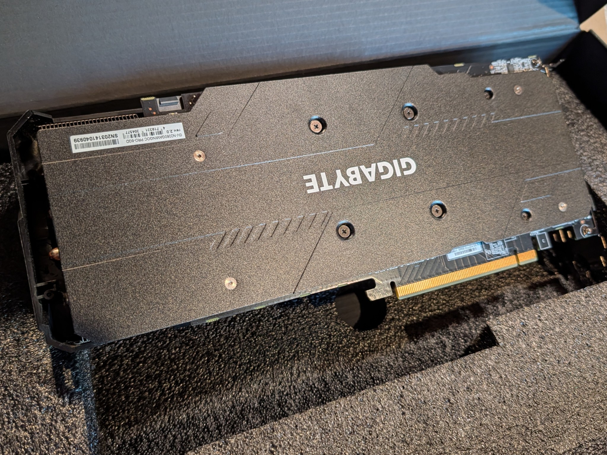 Gigabyte GeForce RTX 2060 Gaming OC Pro 6G – lightly used, great shape