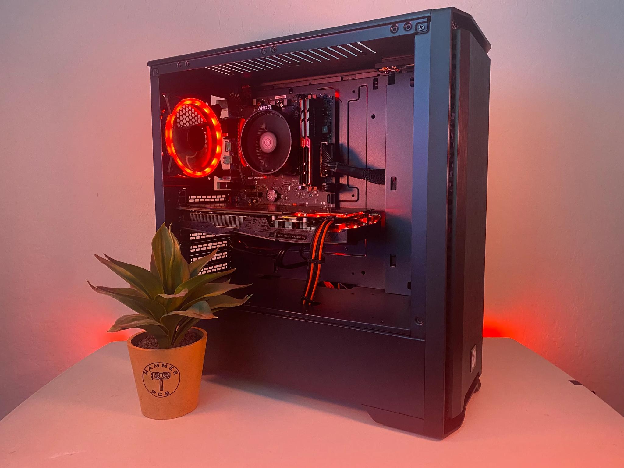 🔴 Black/Red Gaming PC 🔴| Windows 11, AMD Ryzen | Fortnite, Valorant, Rainbow 6, Minecraft, more!