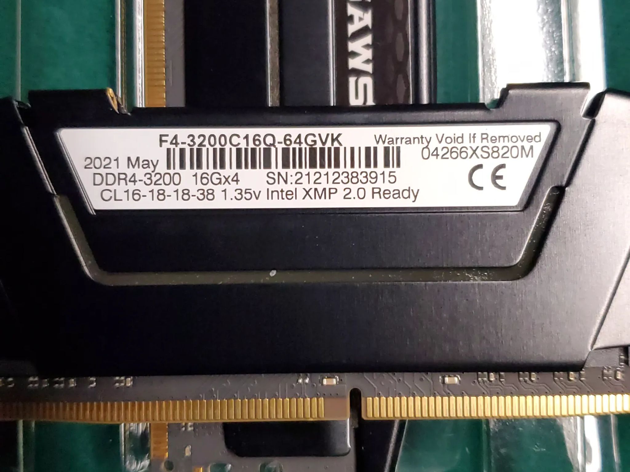 G. Skill Ripjaws DDR4 3200MT, CL16 4X16g