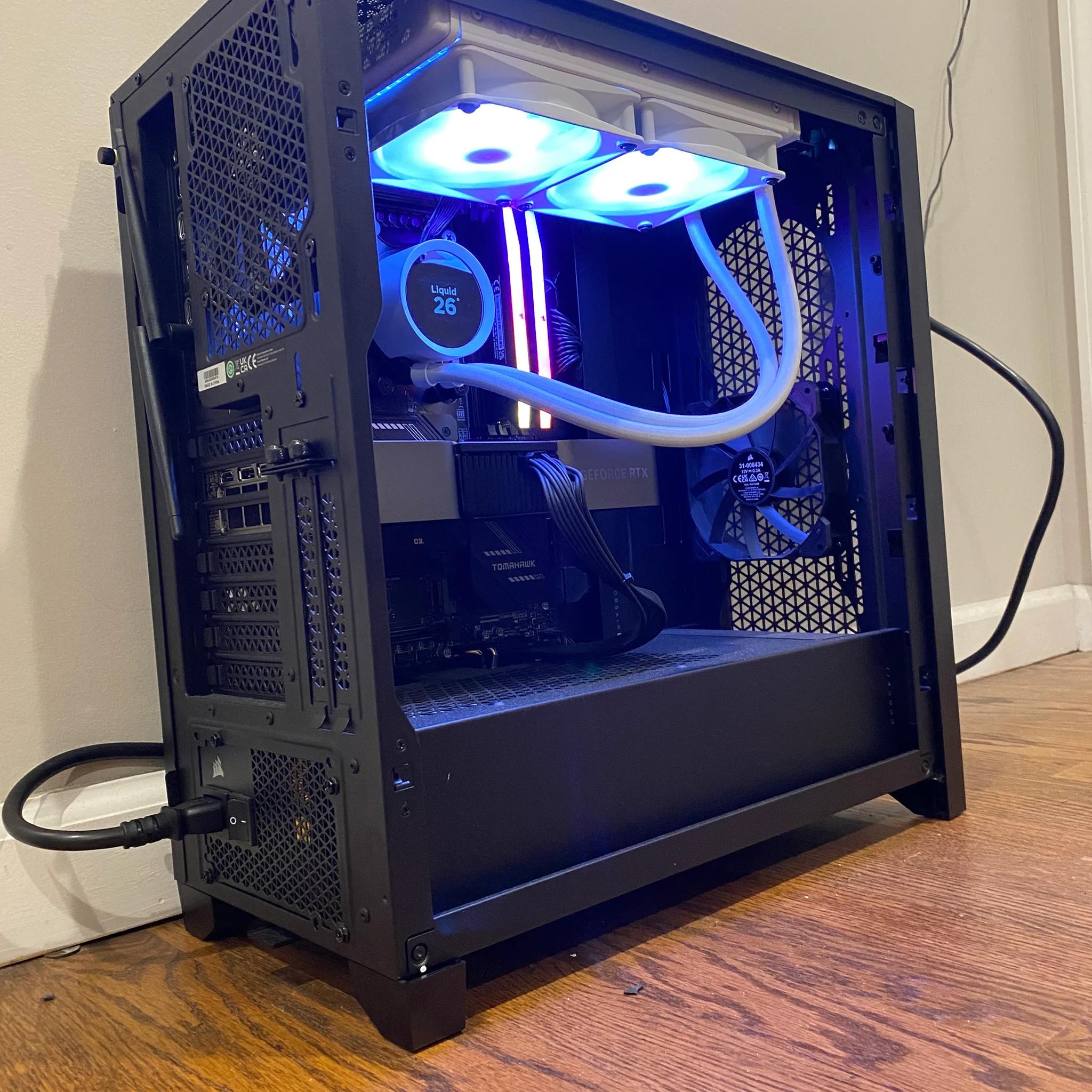 Gaming PC R7 7800X3D CPU, RTX 4070. High Power Gaming PC!