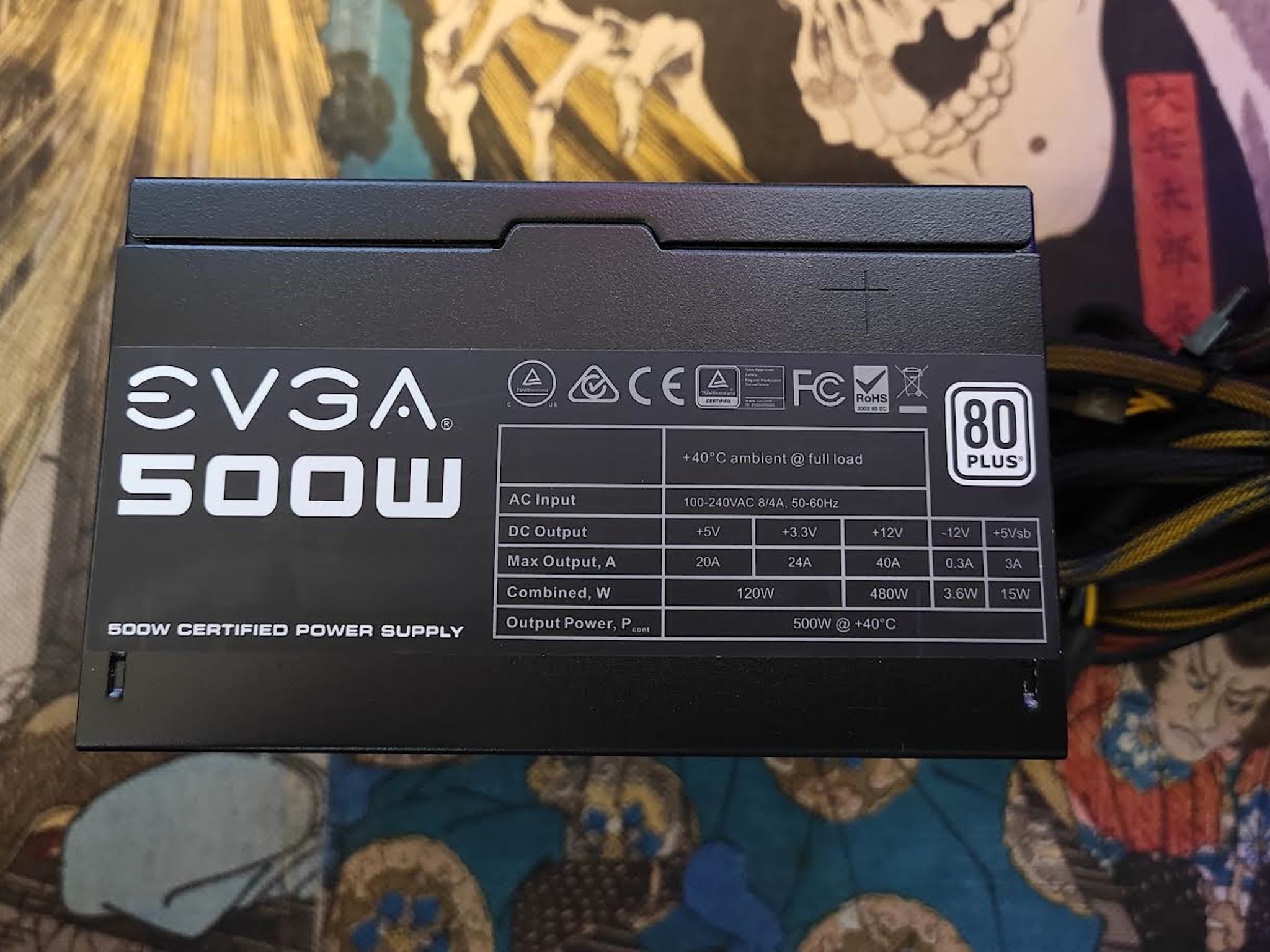 EVGA 500 W1, 80+ WHITE 500W Power Supply