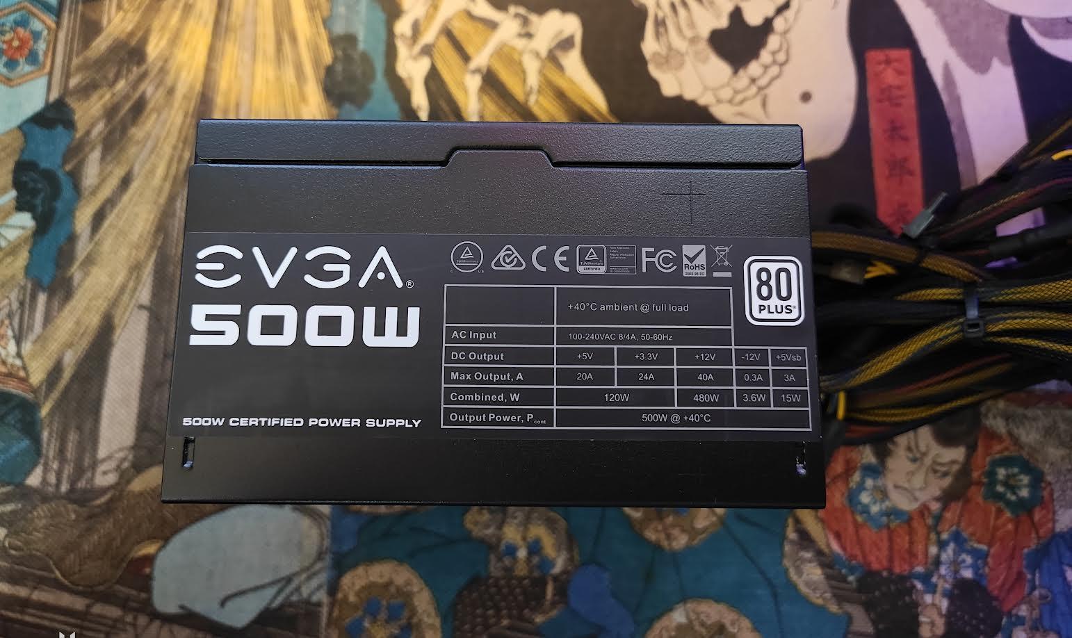 EVGA 500 W1, 80+ WHITE 500W Power Supply
