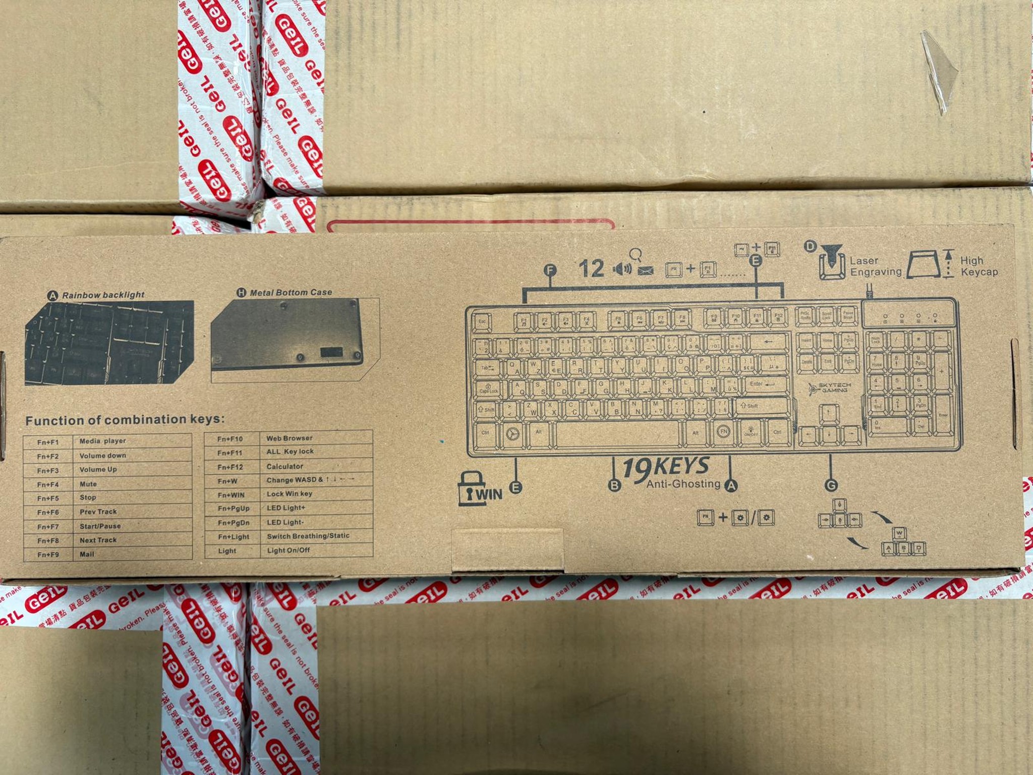 フブキ K60 Brand New In Box - Skytech K-1000CAN Gaming LED-Lit ANSI Canadian