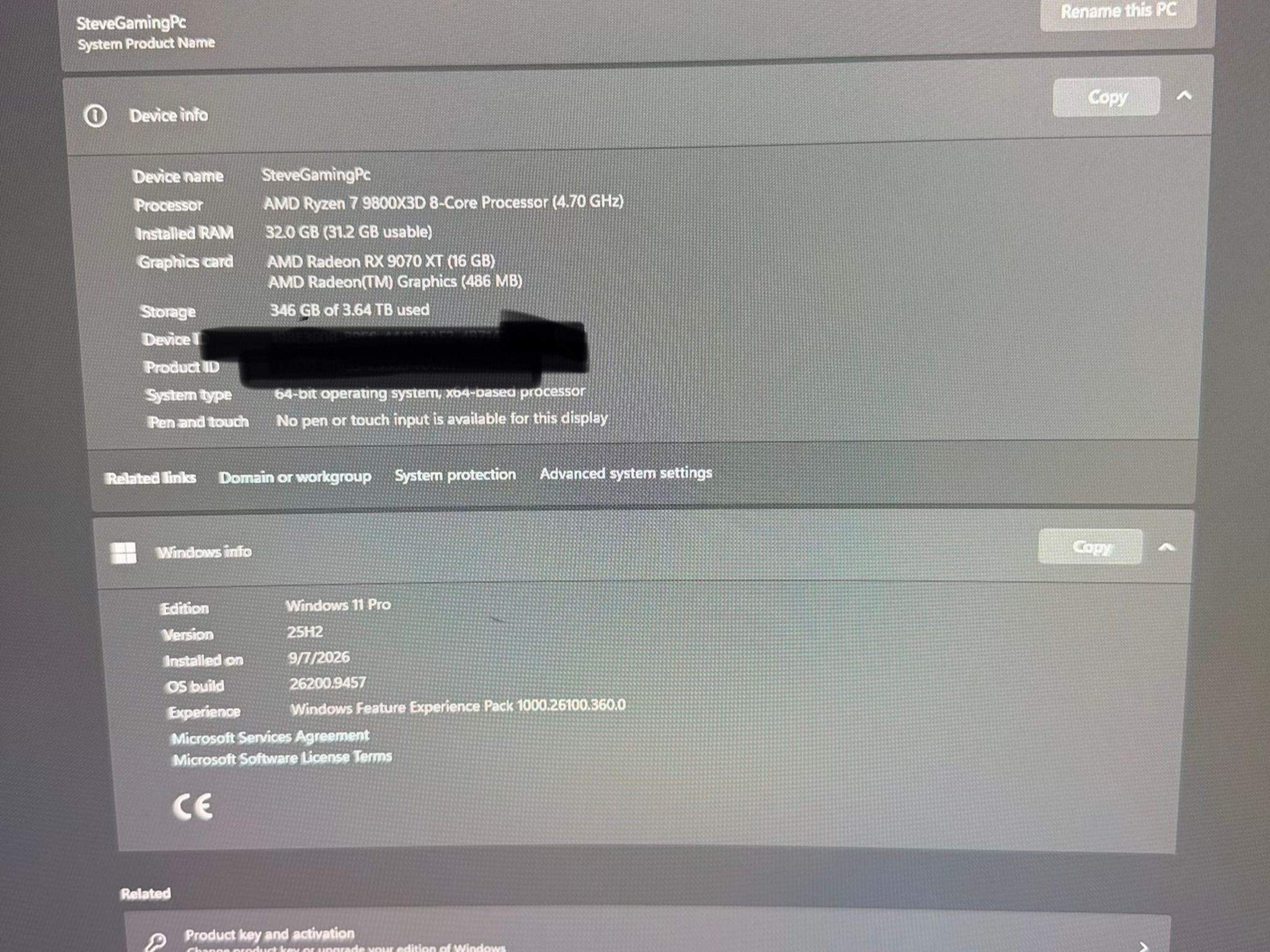Radeon RX 9070 XT Custom Gaming PC - Ryzen 7 9800X3D, 32GB RAM, 4TB NVMe SSD