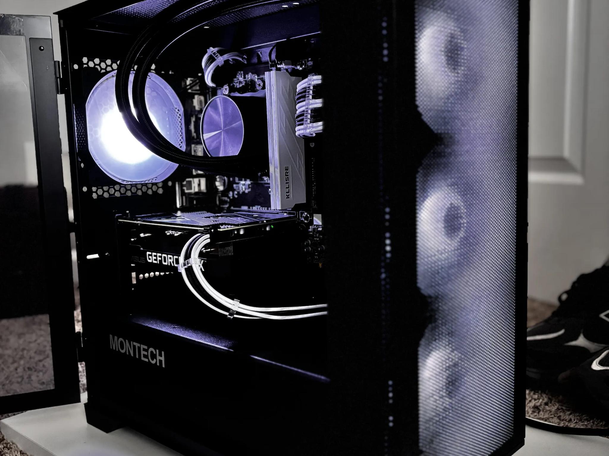 🐼 💧BLACK & WHITE LIQUID COOLED GAMING PC | 5600X + RTX 3060 12GB + 32GB RAM💧🐼