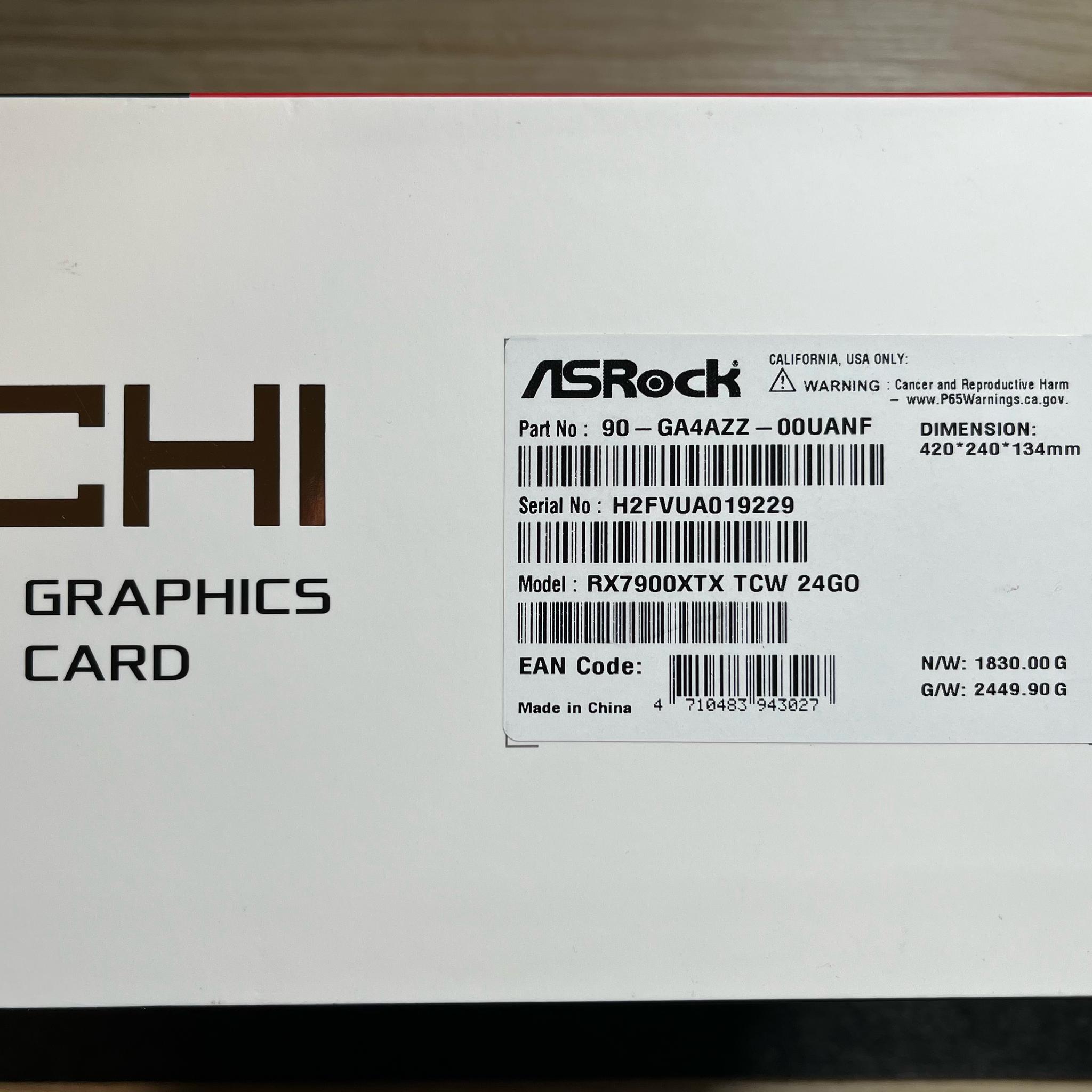 **SALE** RX 7900 XTX TAICHI WHITE 24GB OC AMD RADEON