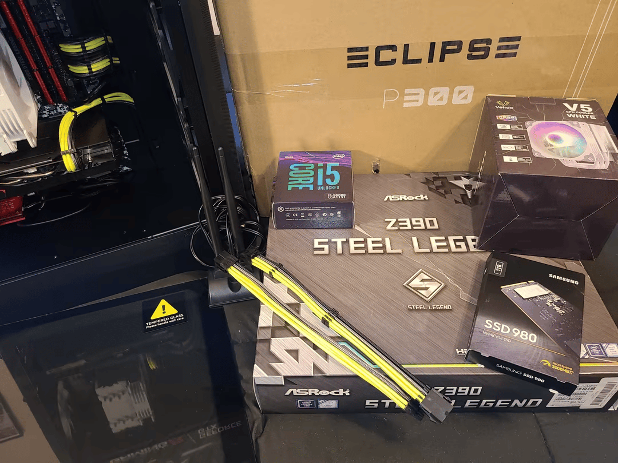 Intel i5 9600K 1660 Super PC ASROCK Z390 Steel Legend New Build Win11 Wifi