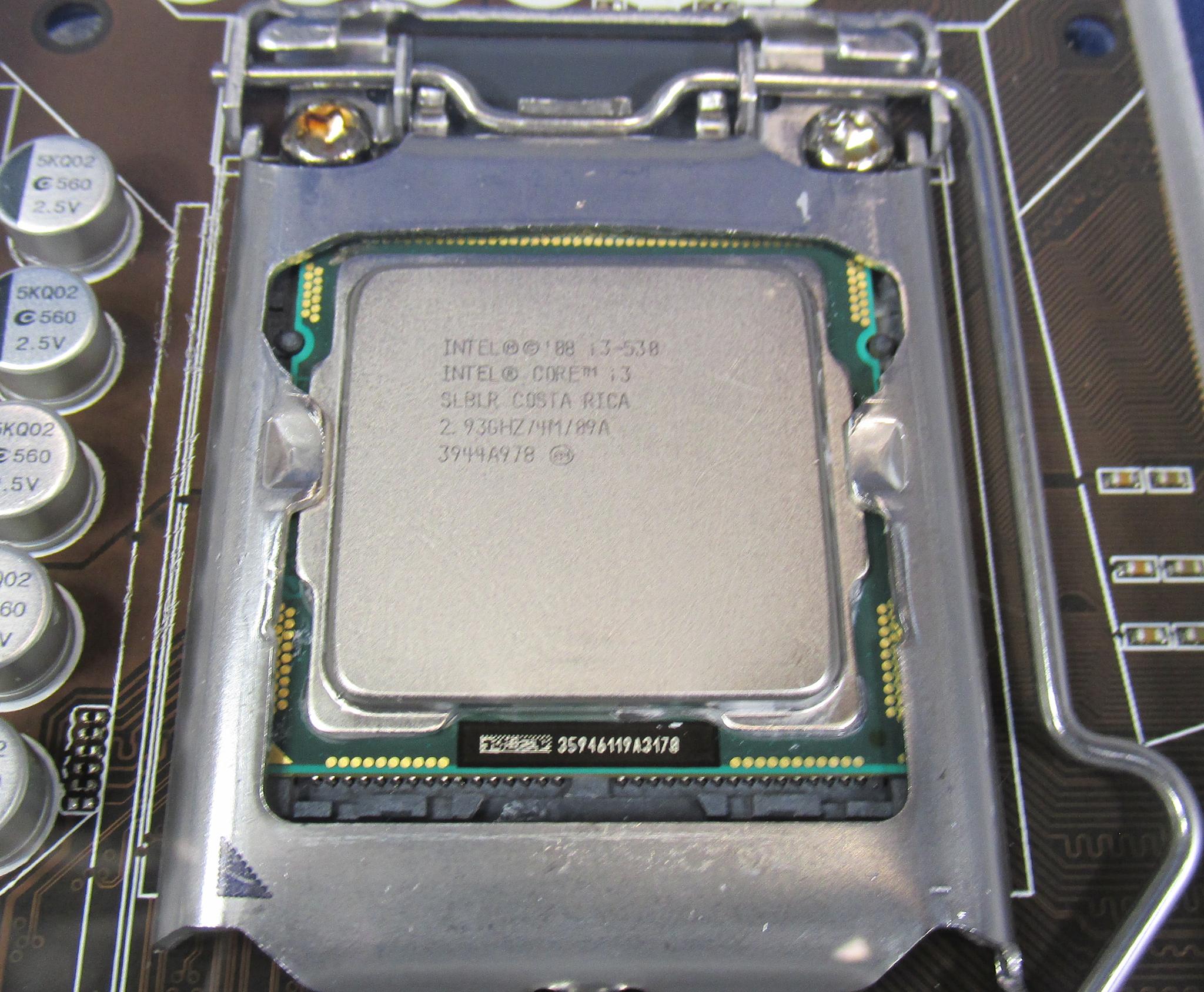 Intel Core i3-530 CPU & Motherboard - Handmade Clear Epoxy Resin Coaster With Socket 1156 CPU