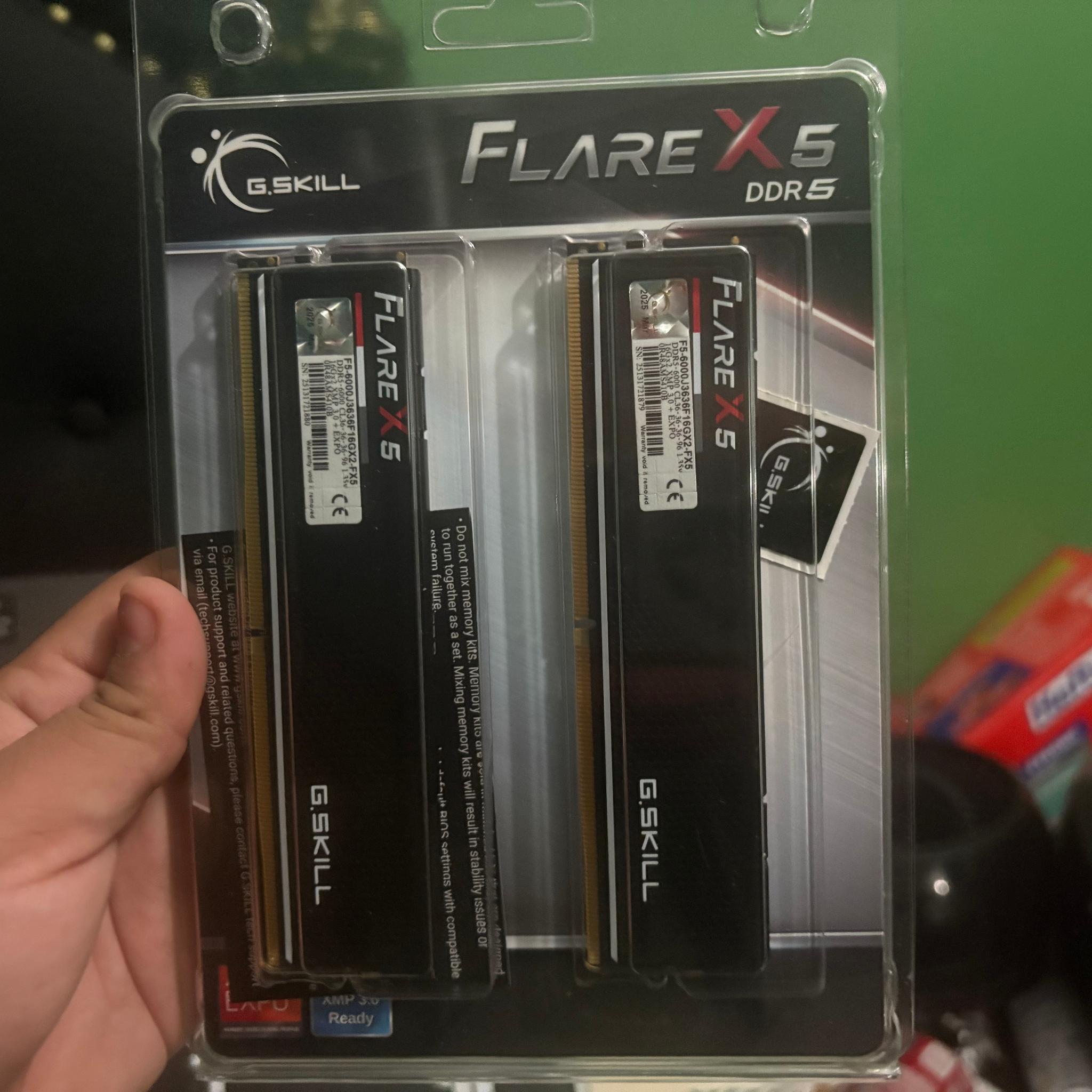 RAM Flare X5 DDR5-6000 CL36-36-36-96 1.35V 32GB (2x16GB) Intel XMP / AMD EXPO