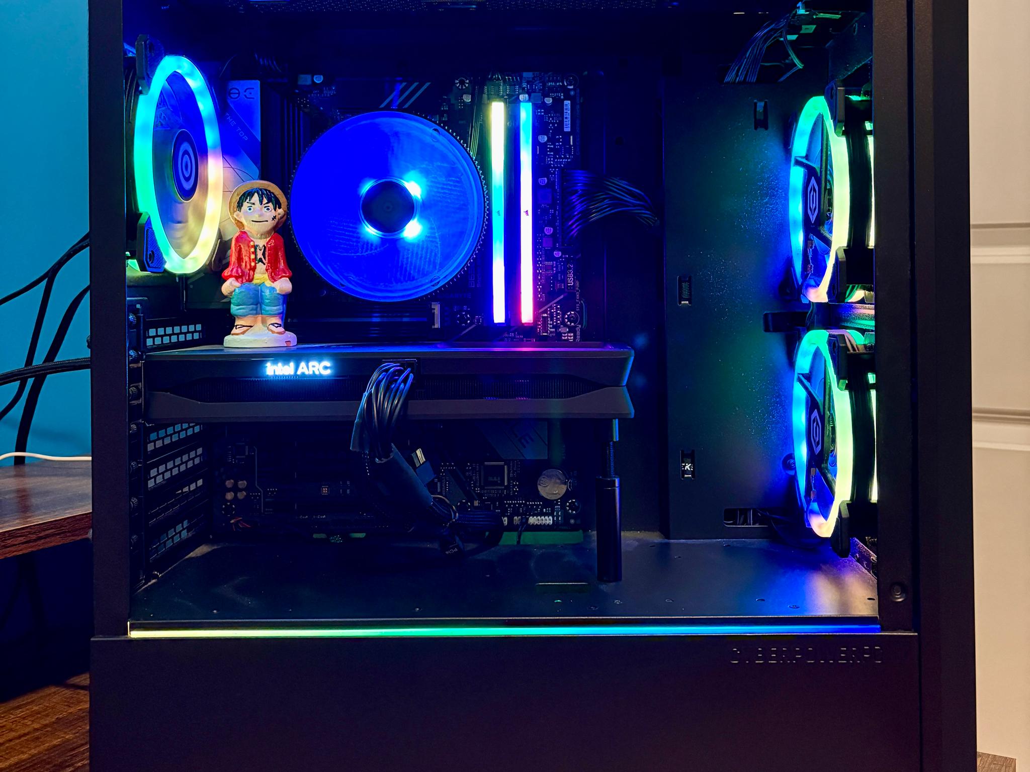 Custom Made PC-Ryzen 5 7500f-Intel Arc Battlemage B580-Corsair Vengeance 32GB DDR5 Ram-2TB SSD(NVMe)