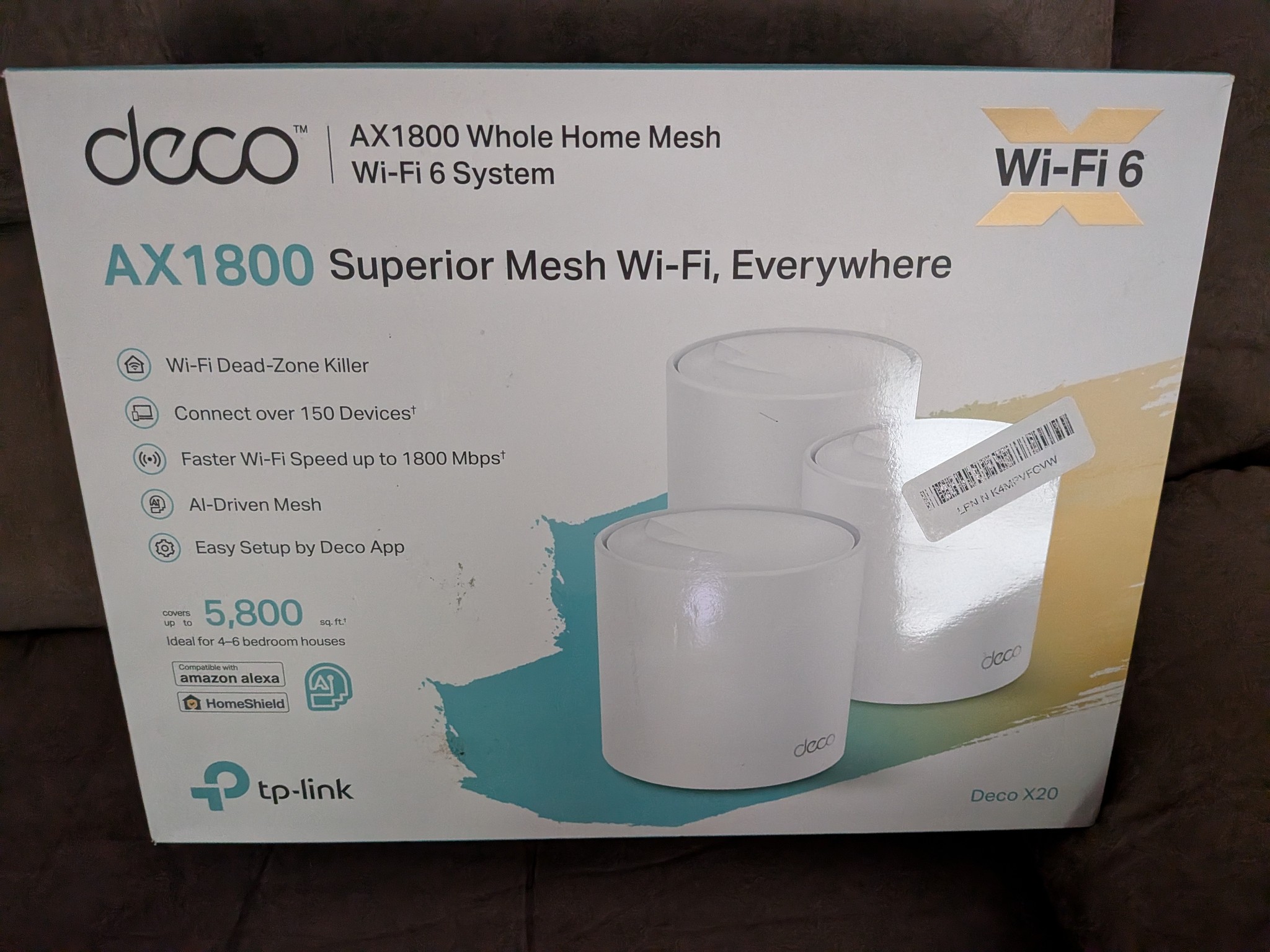 AX1800 Whole Home Wi-Fi 6 MESH System