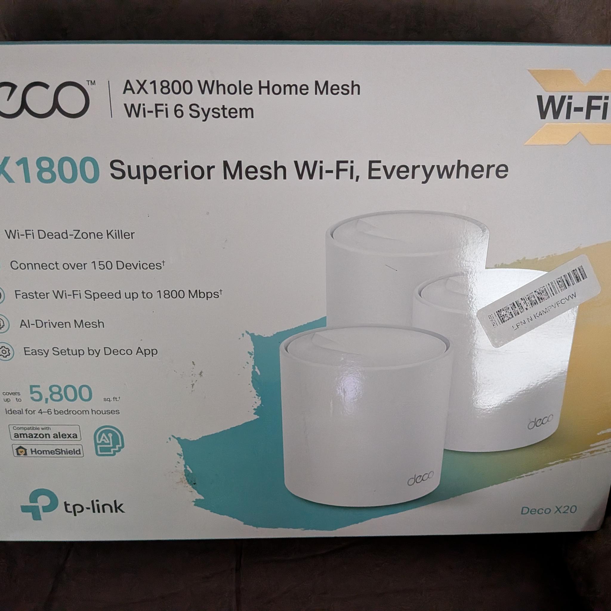 AX1800 Whole Home Wi-Fi 6 MESH System